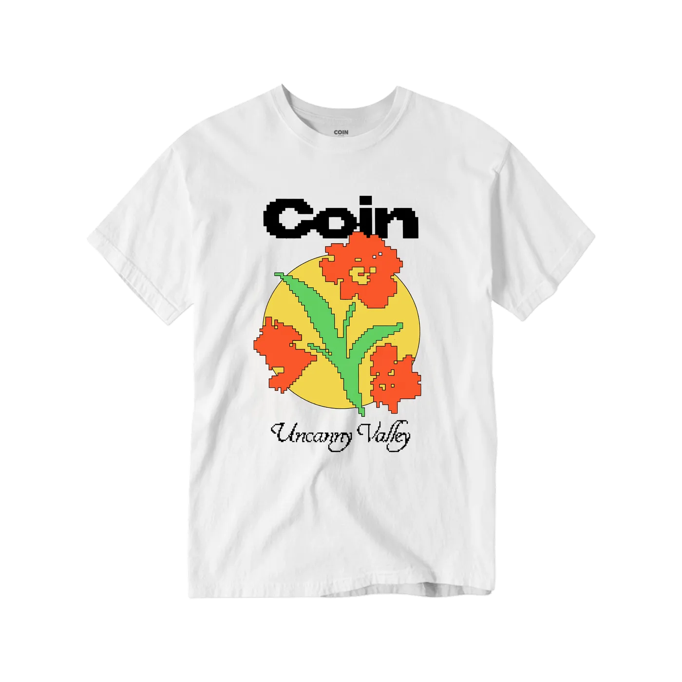 COIN Pixel Flower - White T-Shirt