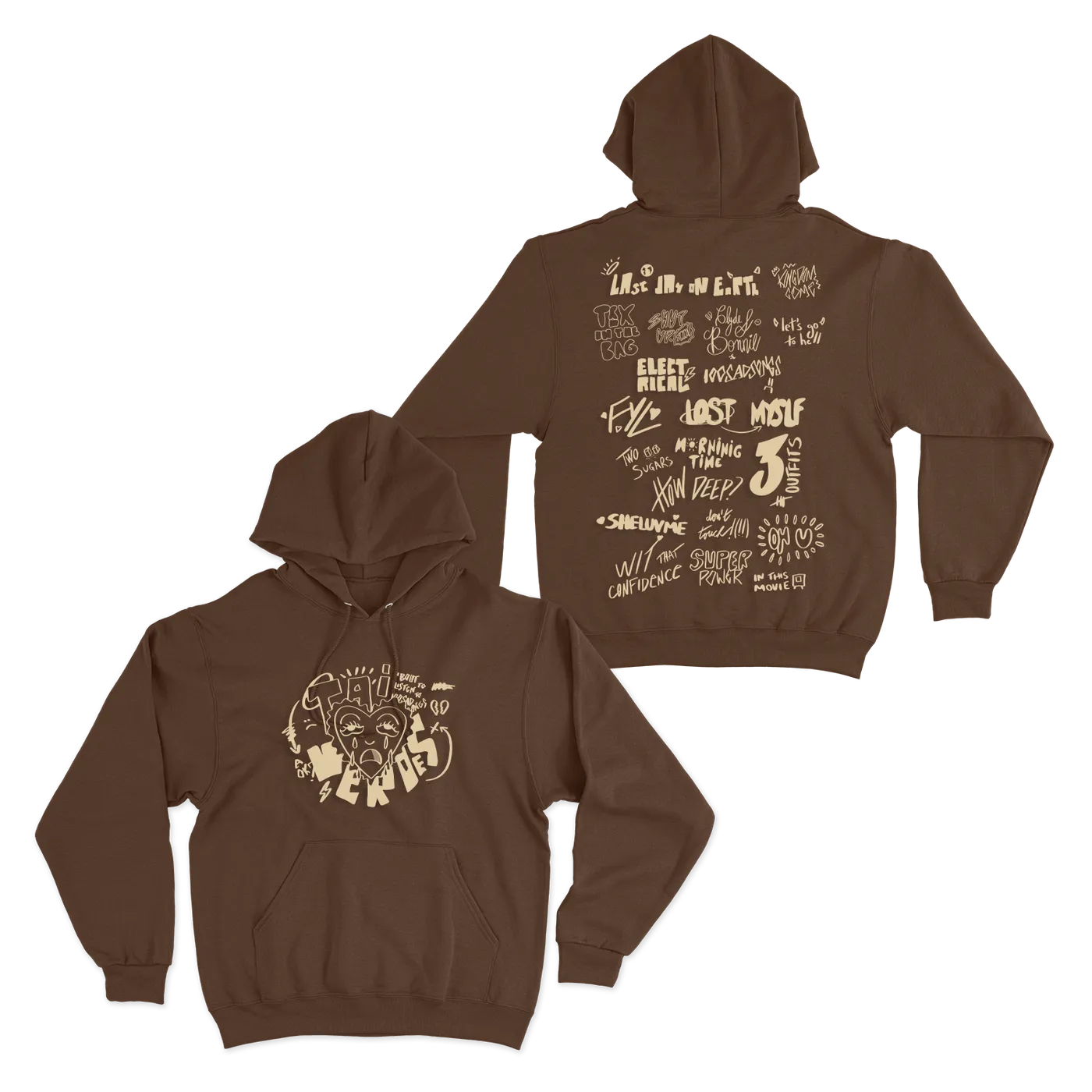 Tai Verdes Sad Songs Brown Hoodie
