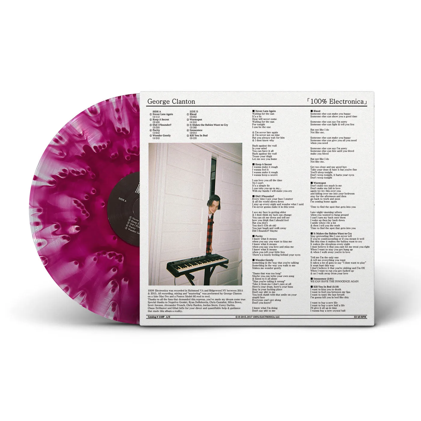 George Clanton 100% Electronica LP (Magenta) (Vinyl)