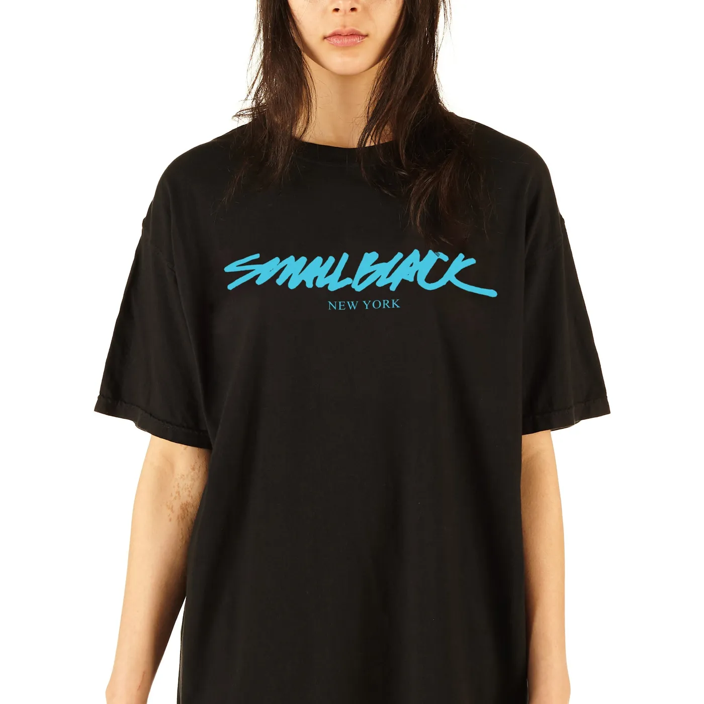 Small Black "New York" T-Shirt (Blue)