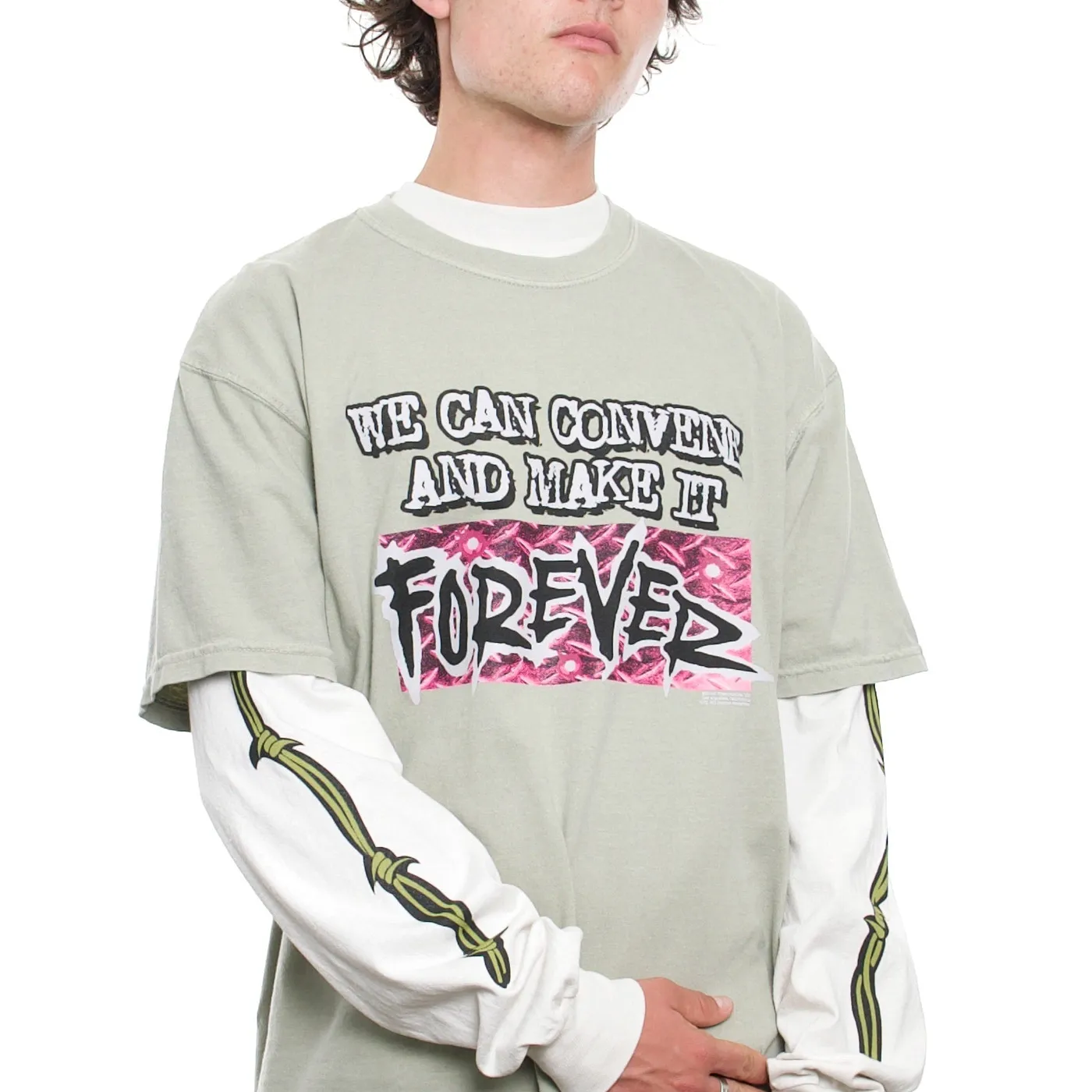 George Clanton Make It Forever T-Shirt (Sandstone)