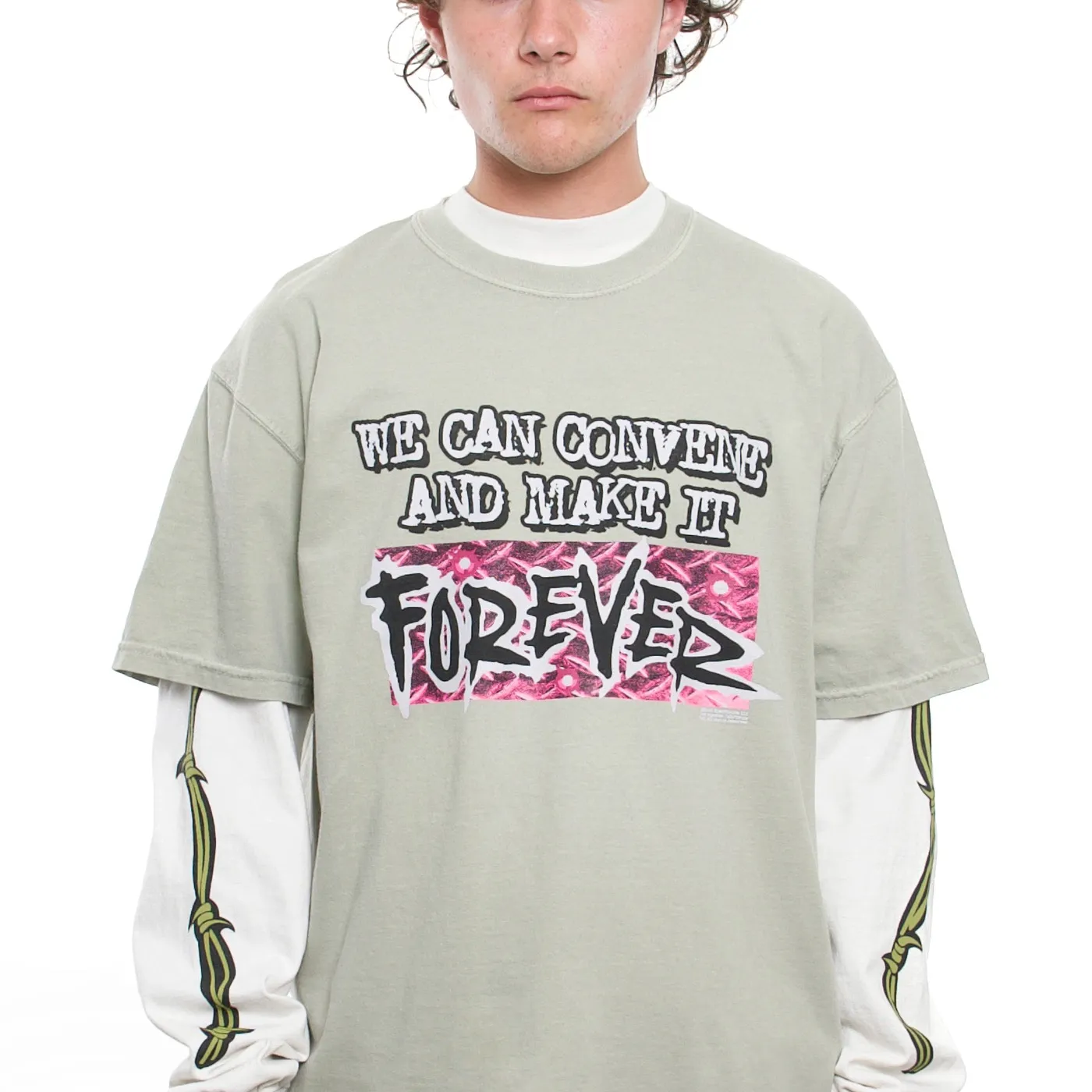 George Clanton Make It Forever T-Shirt (Sandstone)