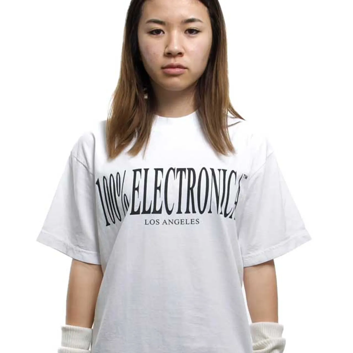 100% Electronica Classic Logo T-Shirt - White