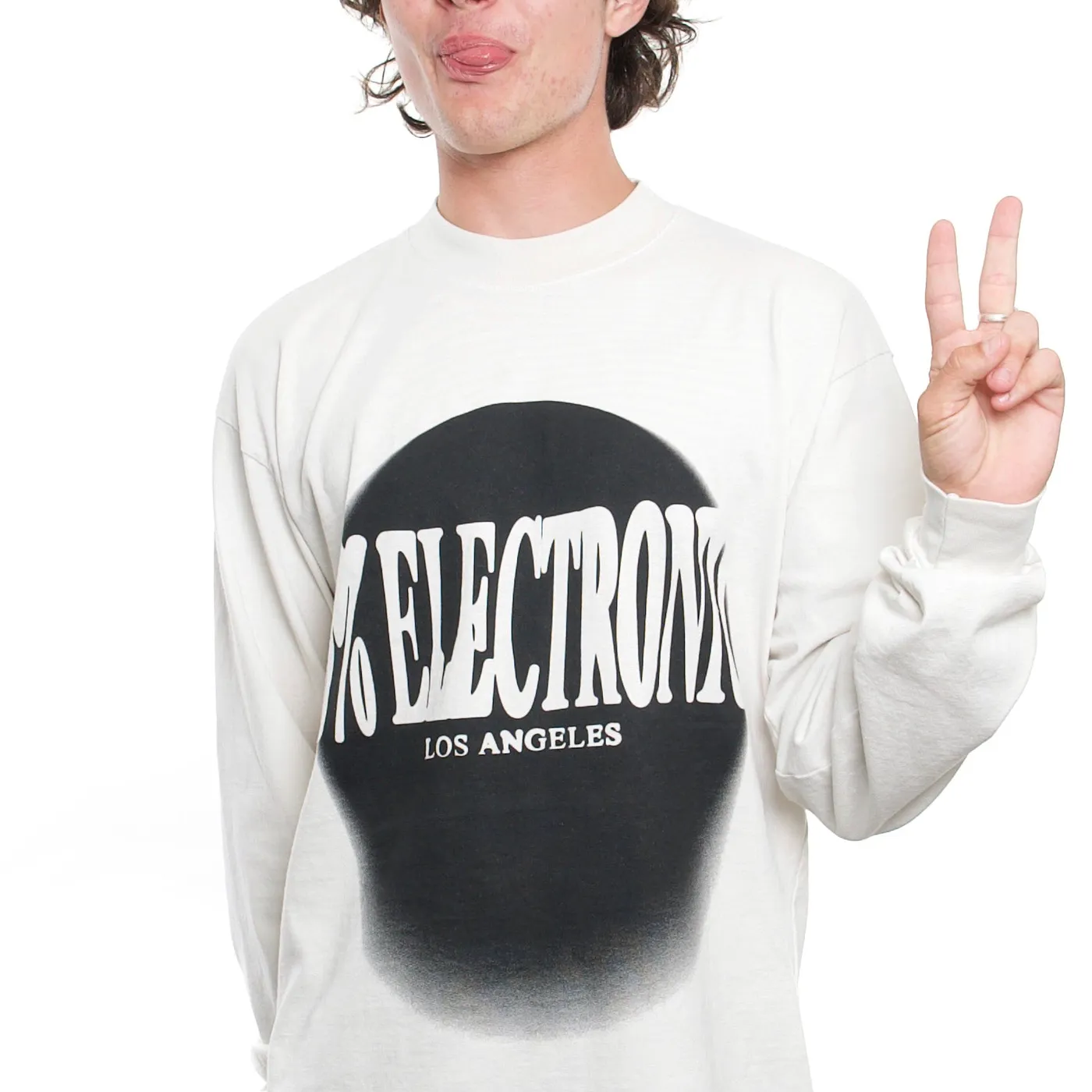 100% Electronica Spotlight LS T-Shirt - Concrete