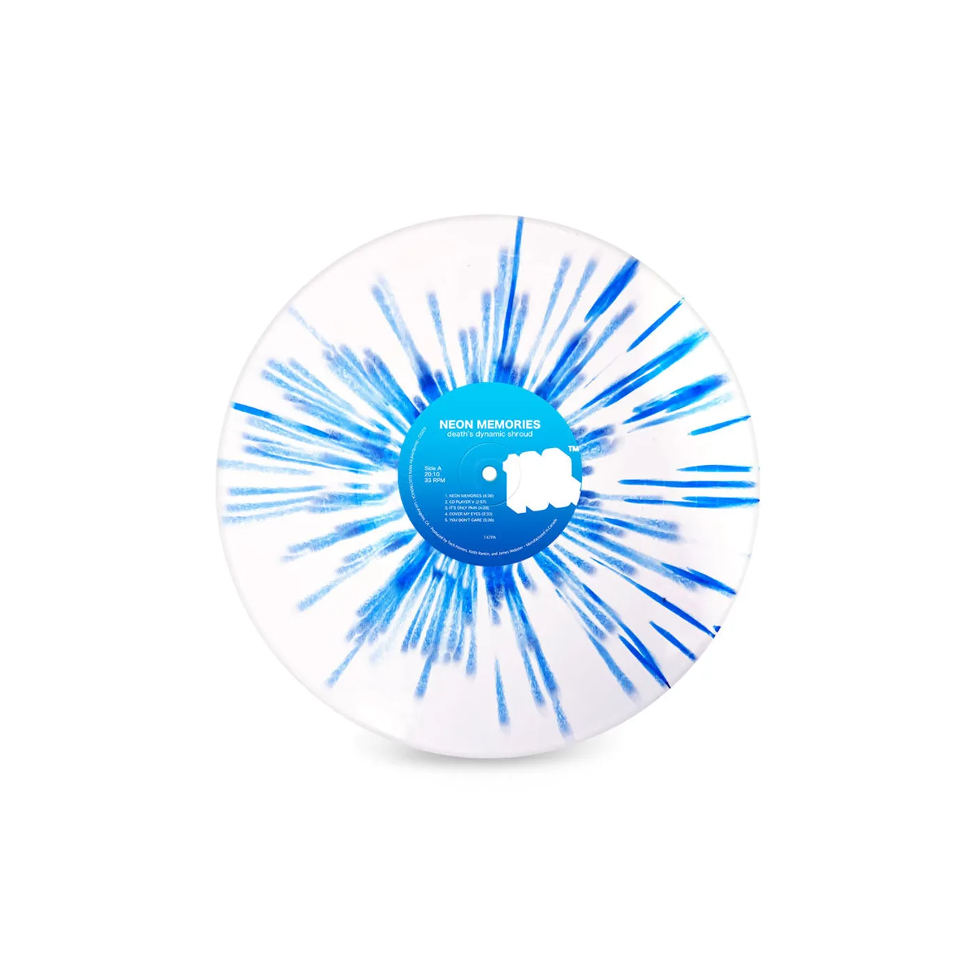 death's dynamic shroud Neon Memories (NUWRLD Blue Splatter) (Vinyl)