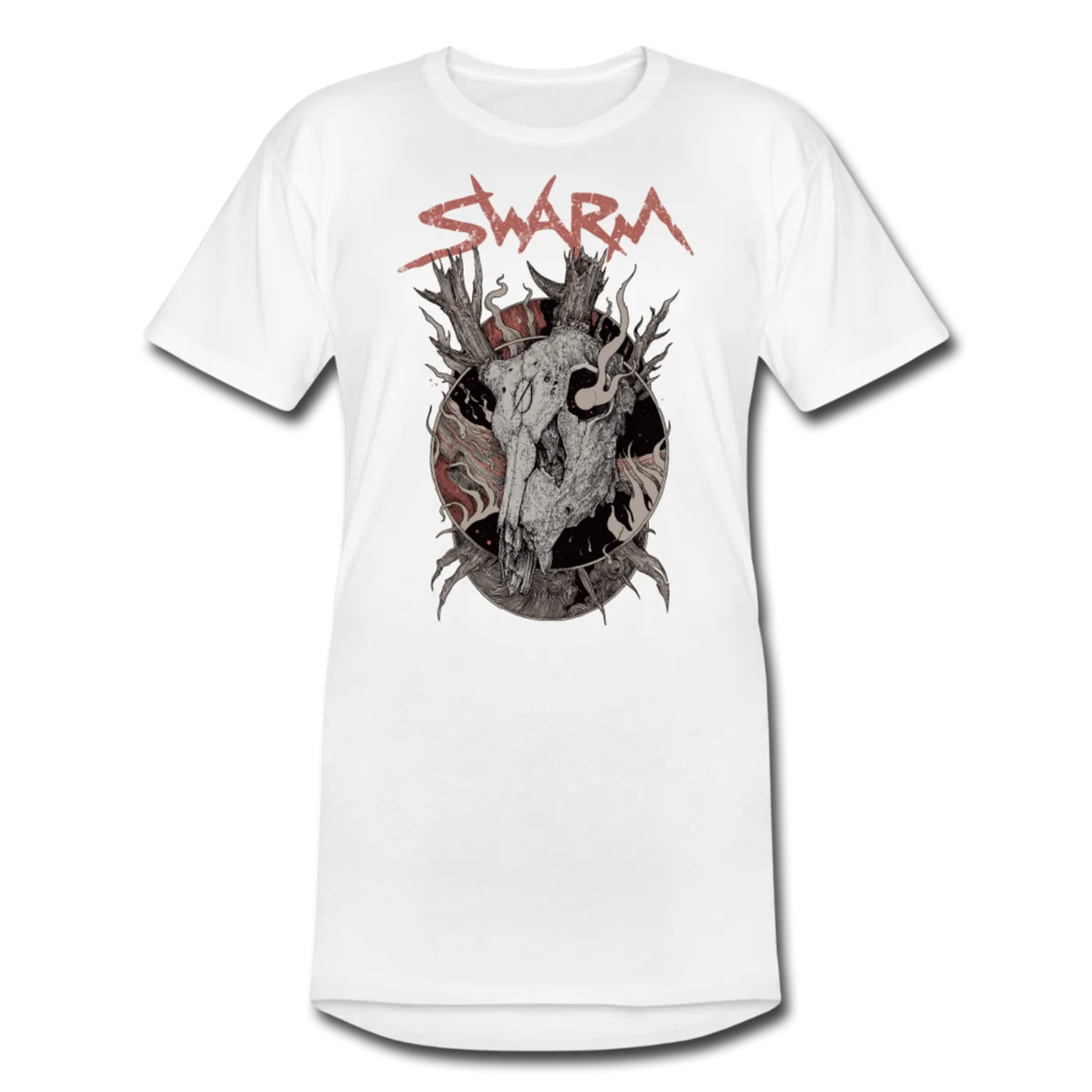 SWARM Immortal Unisex Longline Tee White