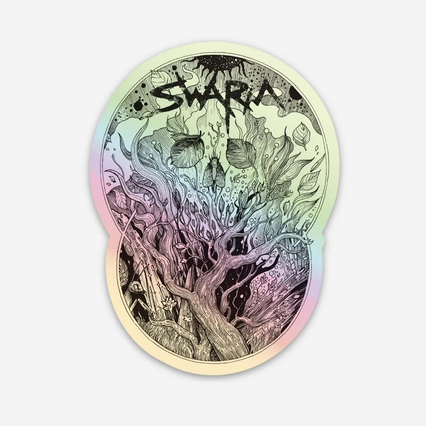 SWARM Skull Forest Holographic Vinyl Sticker