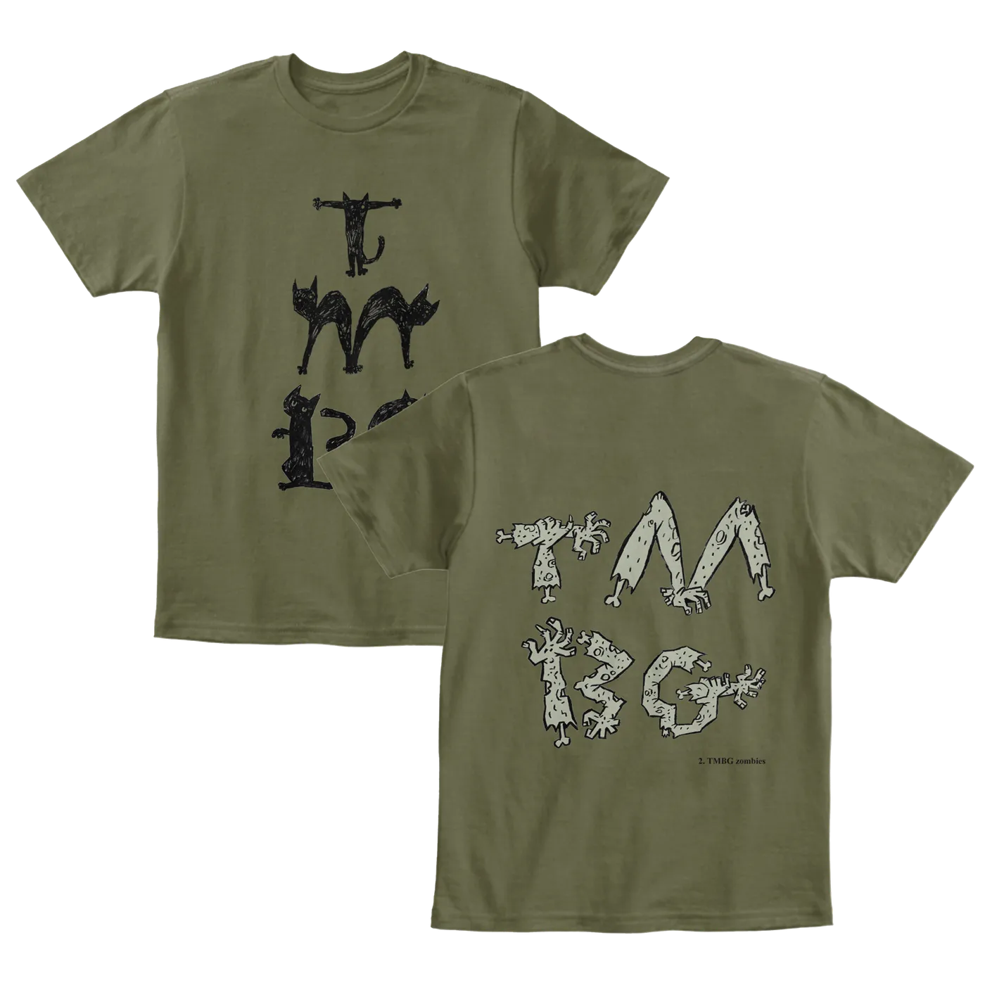 They Might Be Giants Cats + Zombies T-Shirt (Unisex)