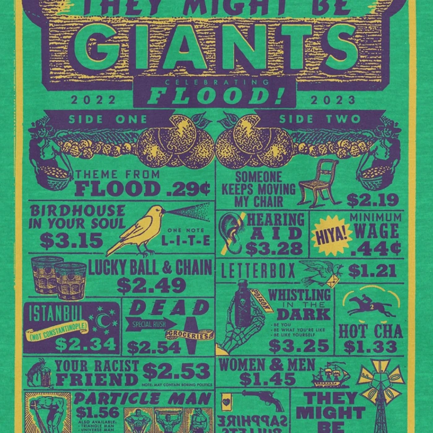 They Might Be Giants Flyer on Green (Unisex)