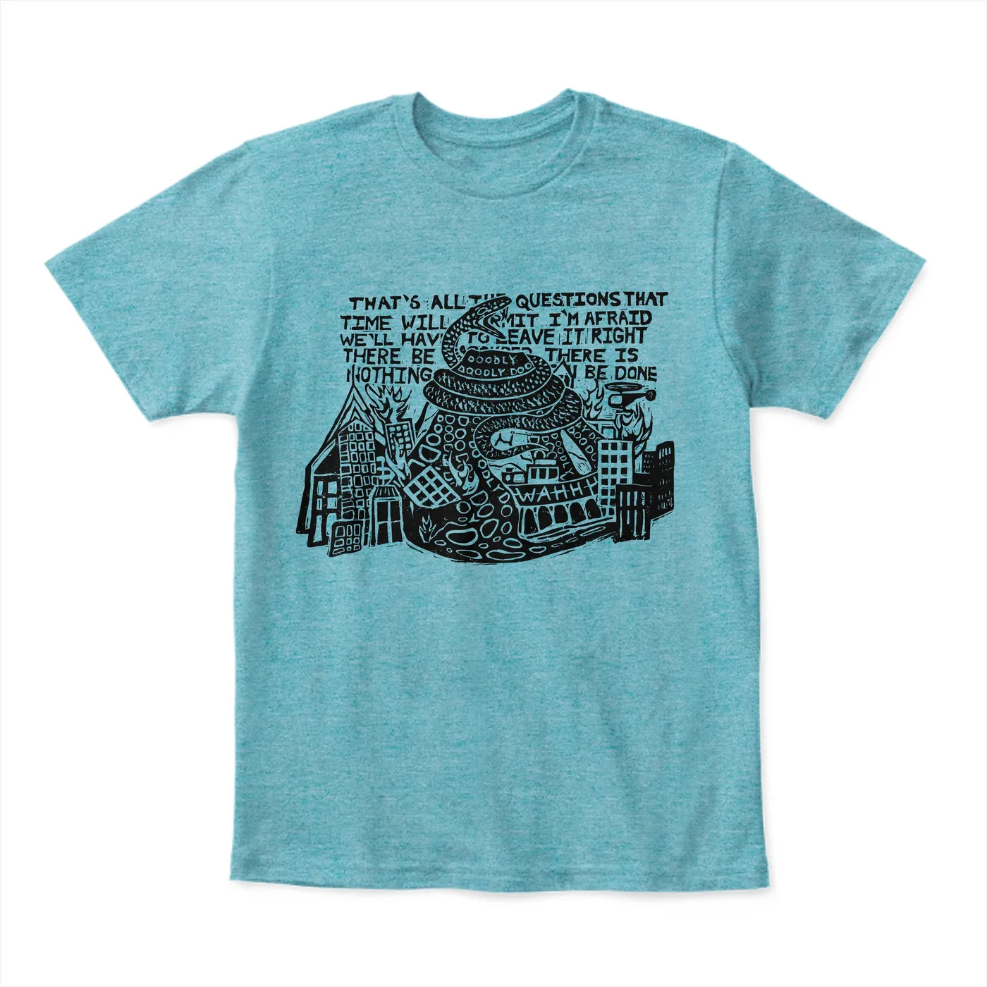 They Might Be Giants Synopsis Shirt on Neptune Blue (Unisex)