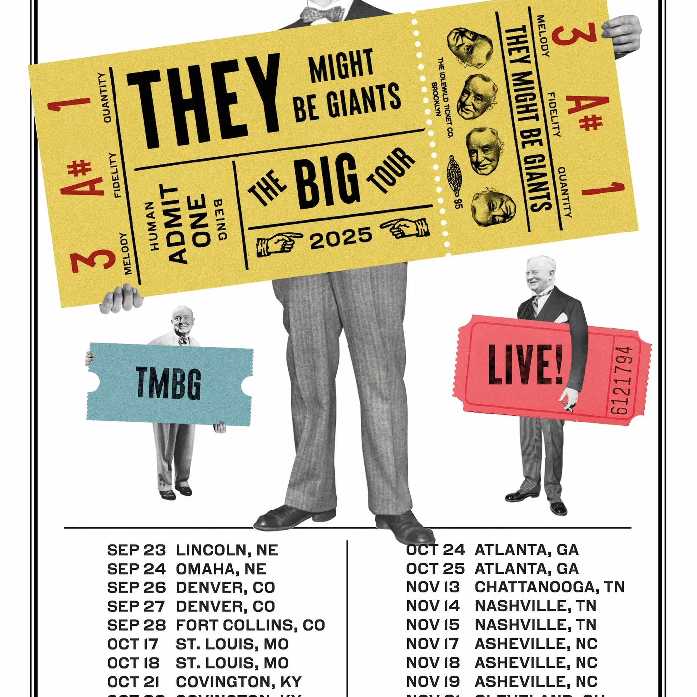 They Might Be Giants Winter 2025 Ticket Tour Poster (SIGNED)