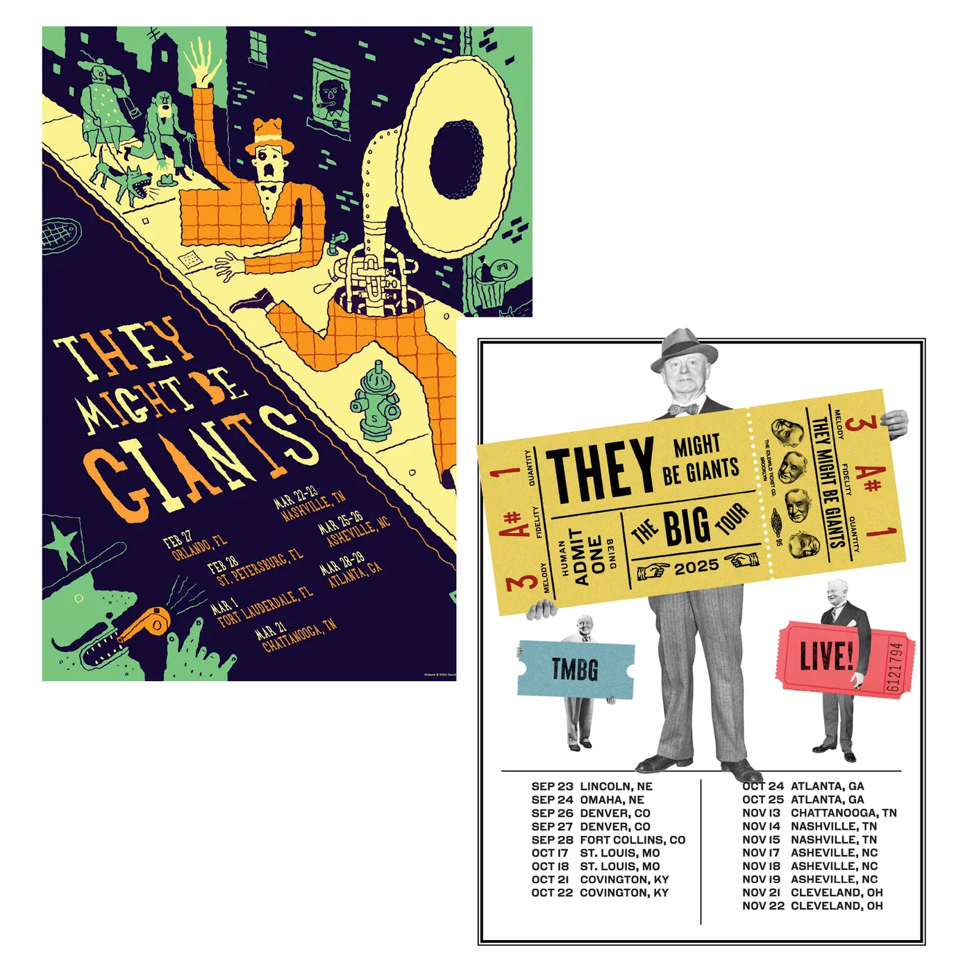 They Might Be Giants Signed Poster Bundle