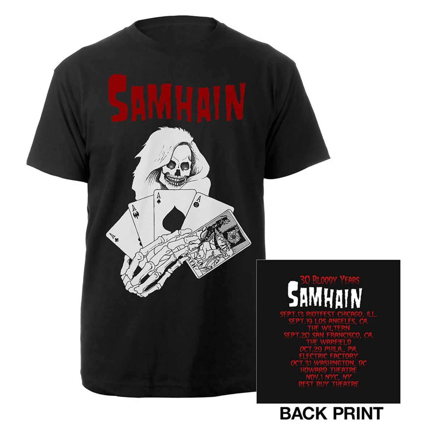 Samhain Death Card Itinerary Tee