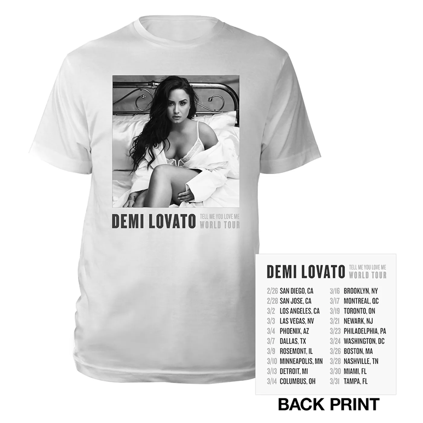 Demi Lovato Demi Bed Photo 2018 Tour Tee
