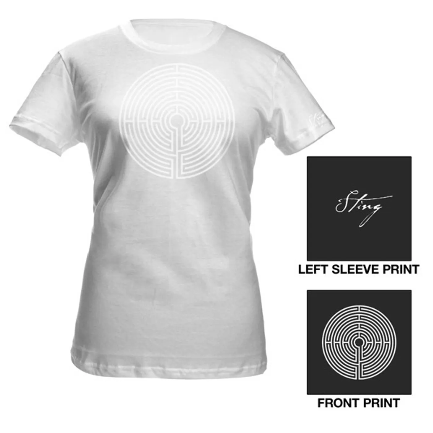 Sting Women's White Labyrinth Tee