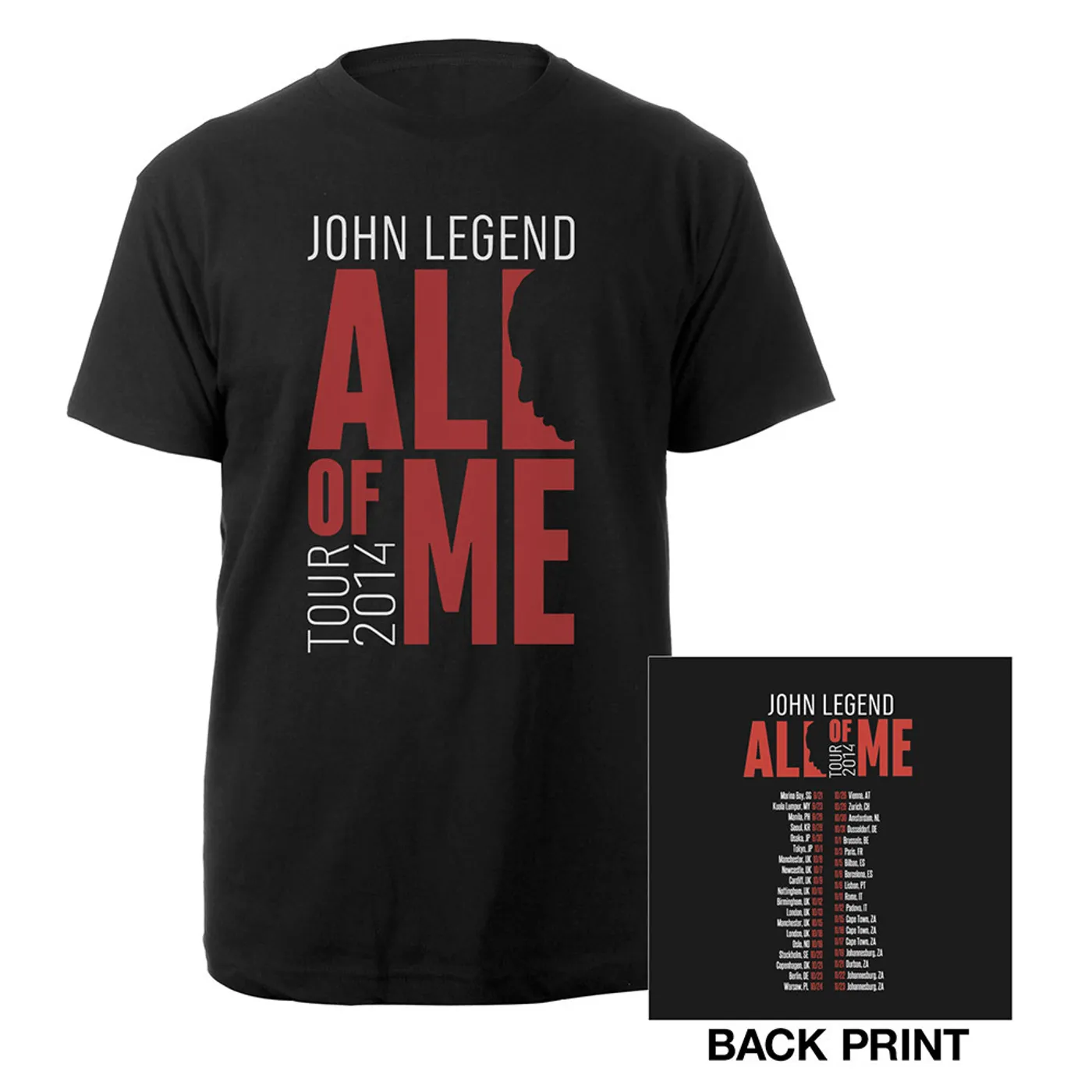 John Legend All Of Me 2014 Tour Tee