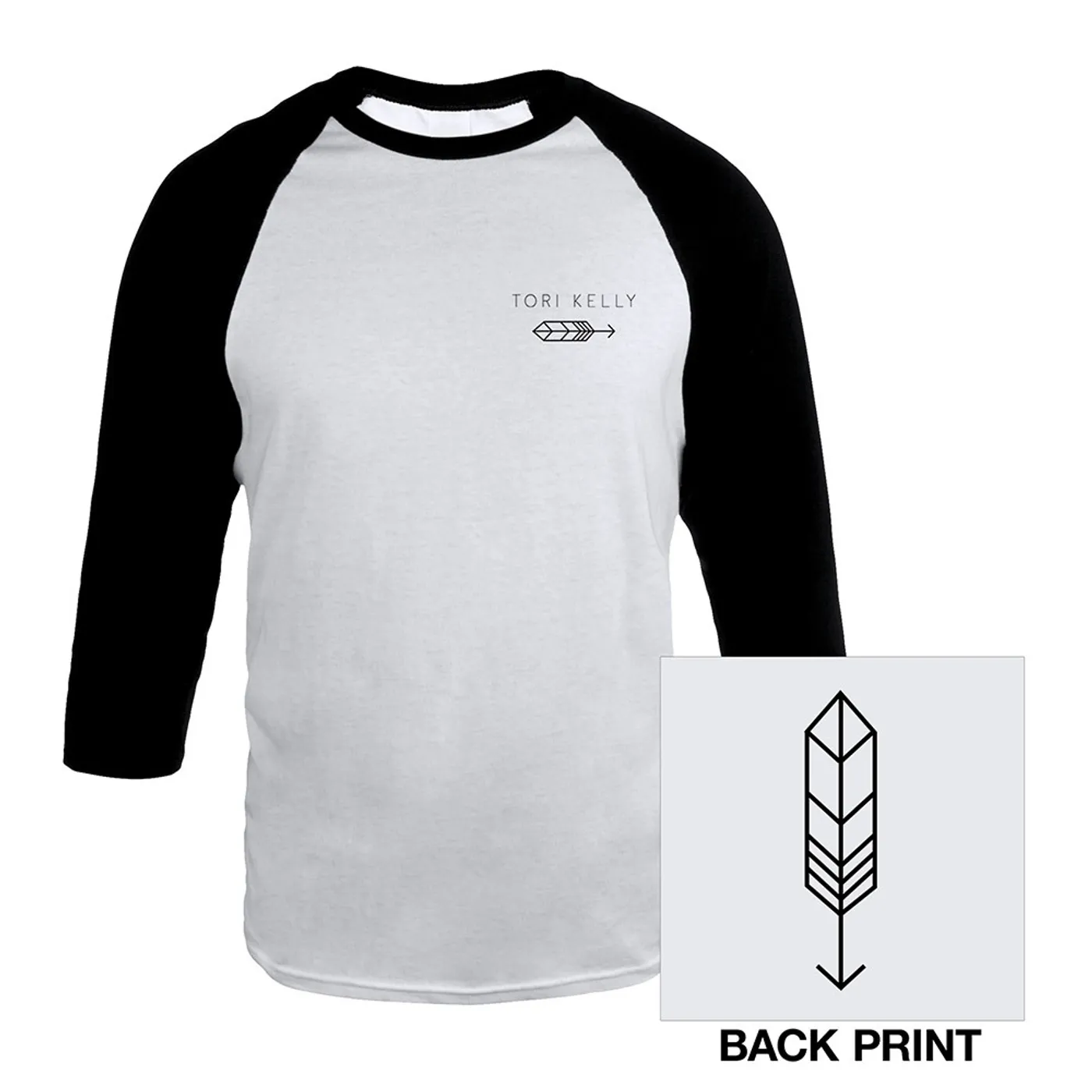 Tori Kelly Arrow Raglan Baseball Tee
