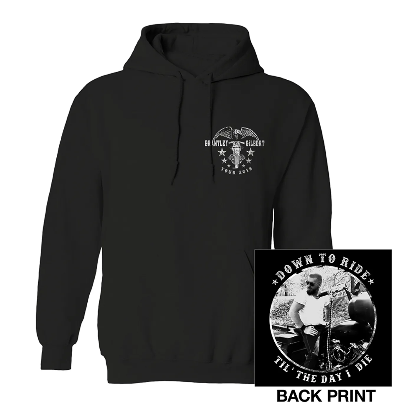 Brantley Gilbert Down To Ride Pullover Hoodie