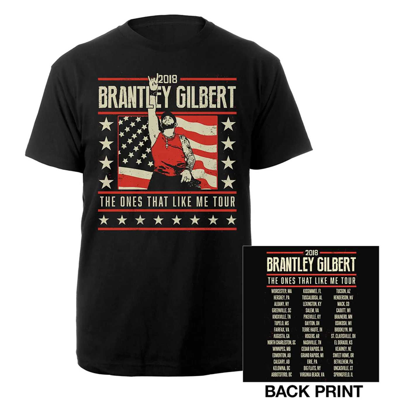 Brantley Gilbert The Ones That Like Me Flag Tee