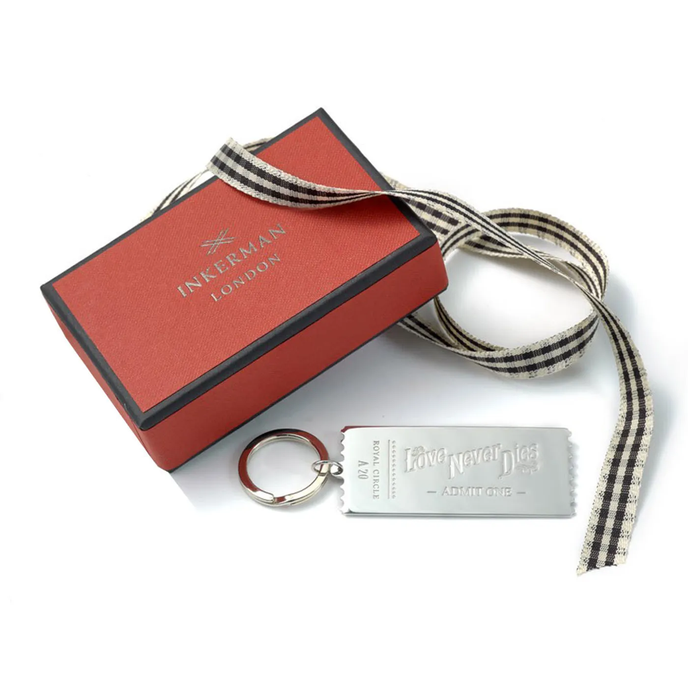 Love Never Dies Silver Ticket Keyring