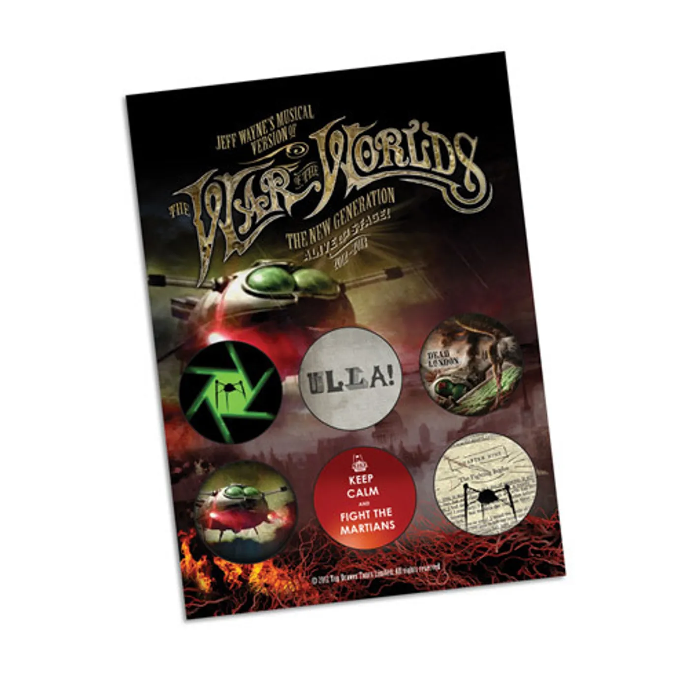 The War Of The Worlds TWOTW Set of Six Badges - Volume 1
