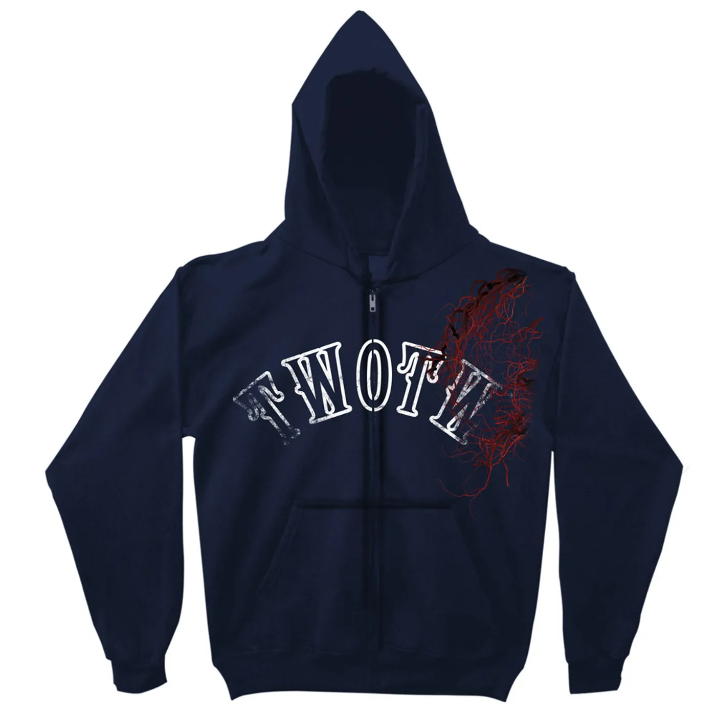 The War Of The Worlds TWOTW Final Arena 2014 Tour Navy Zip Hoody