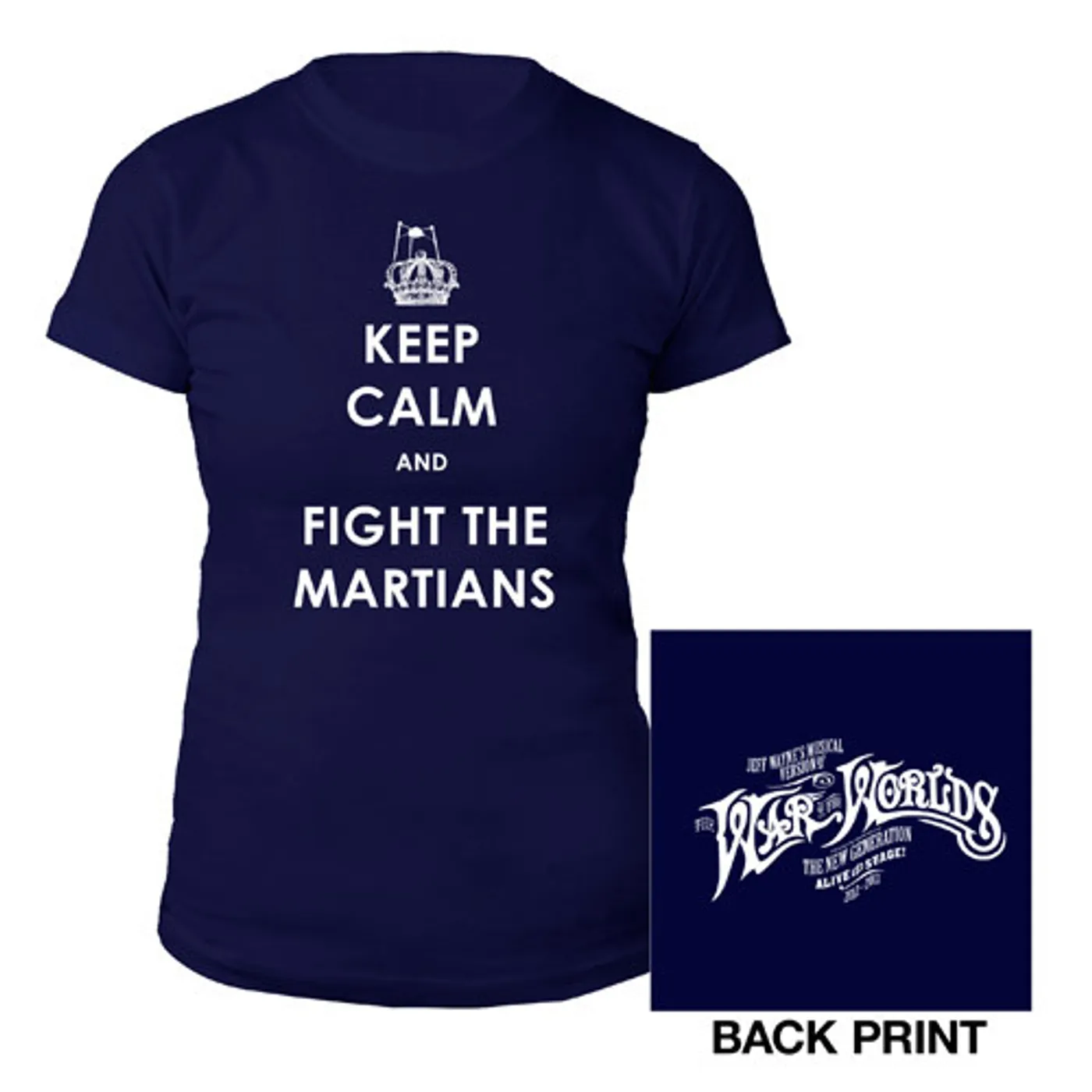 The War Of The Worlds TWOTW Navy Keep Calm/Logo Babydoll
