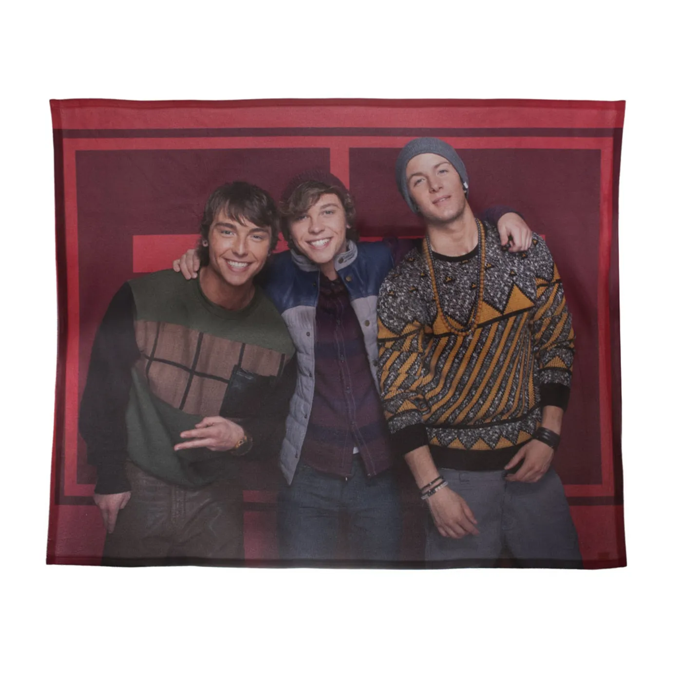 Emblem3 Band Photo Red Blanket