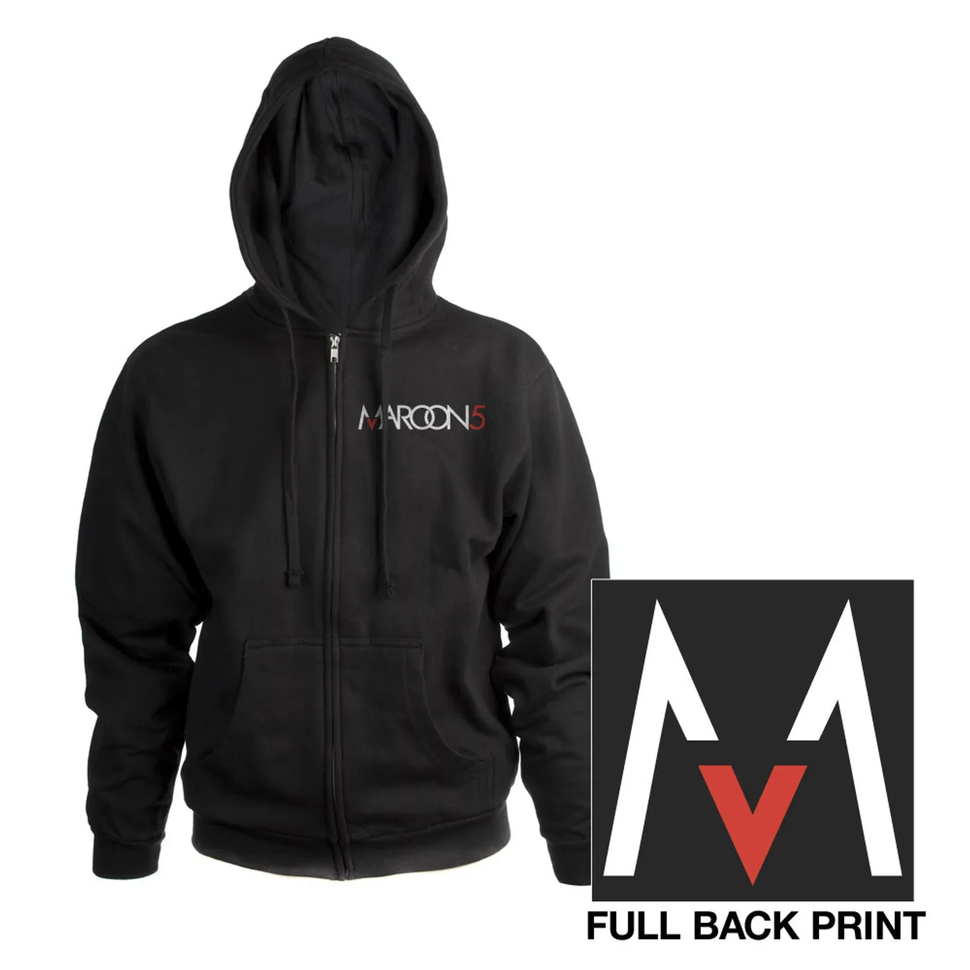 Maroon 5 Full Zip Hooded Sweatshirt*