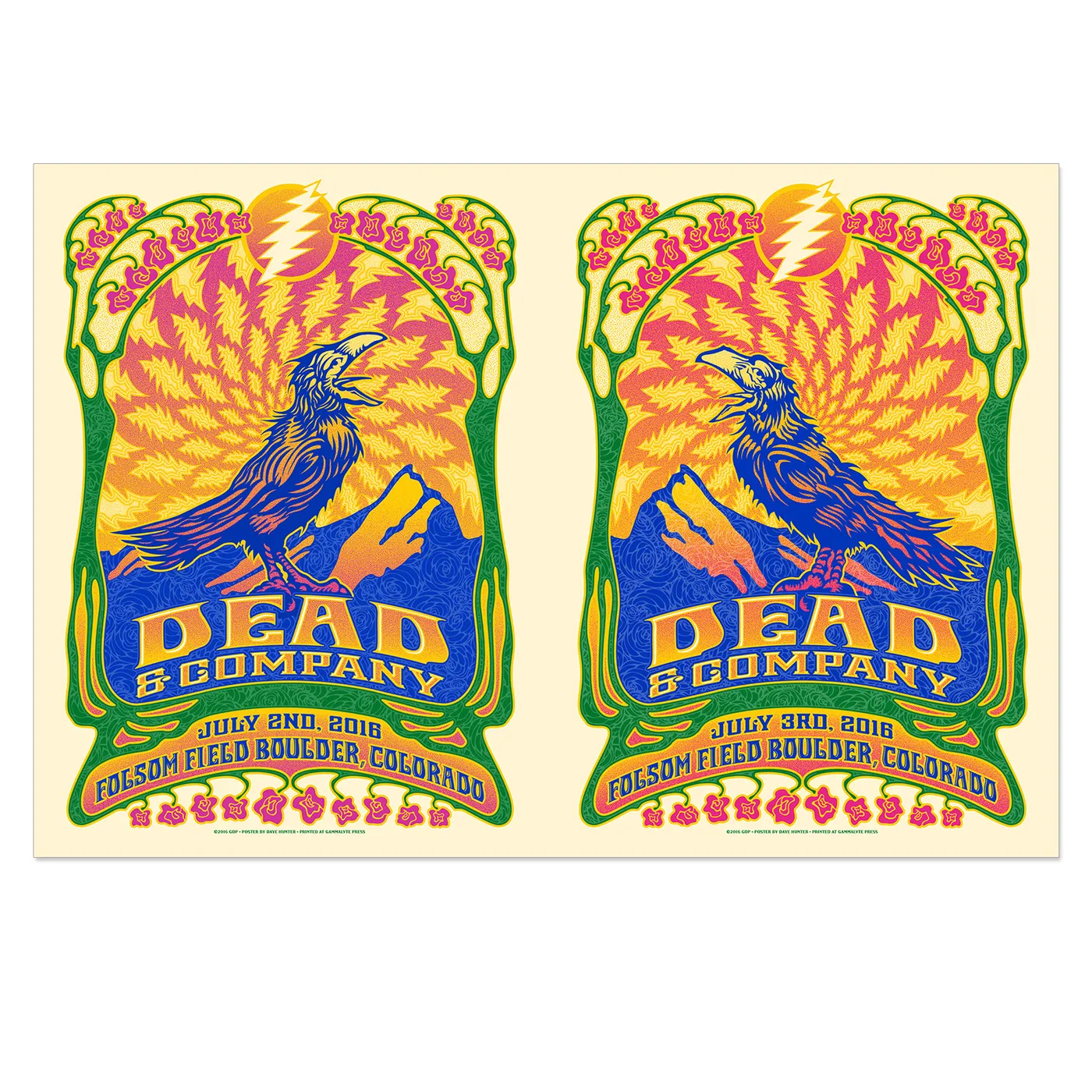 Dead & Company Boulder, Colorado Combined Exclusive Tour Poster