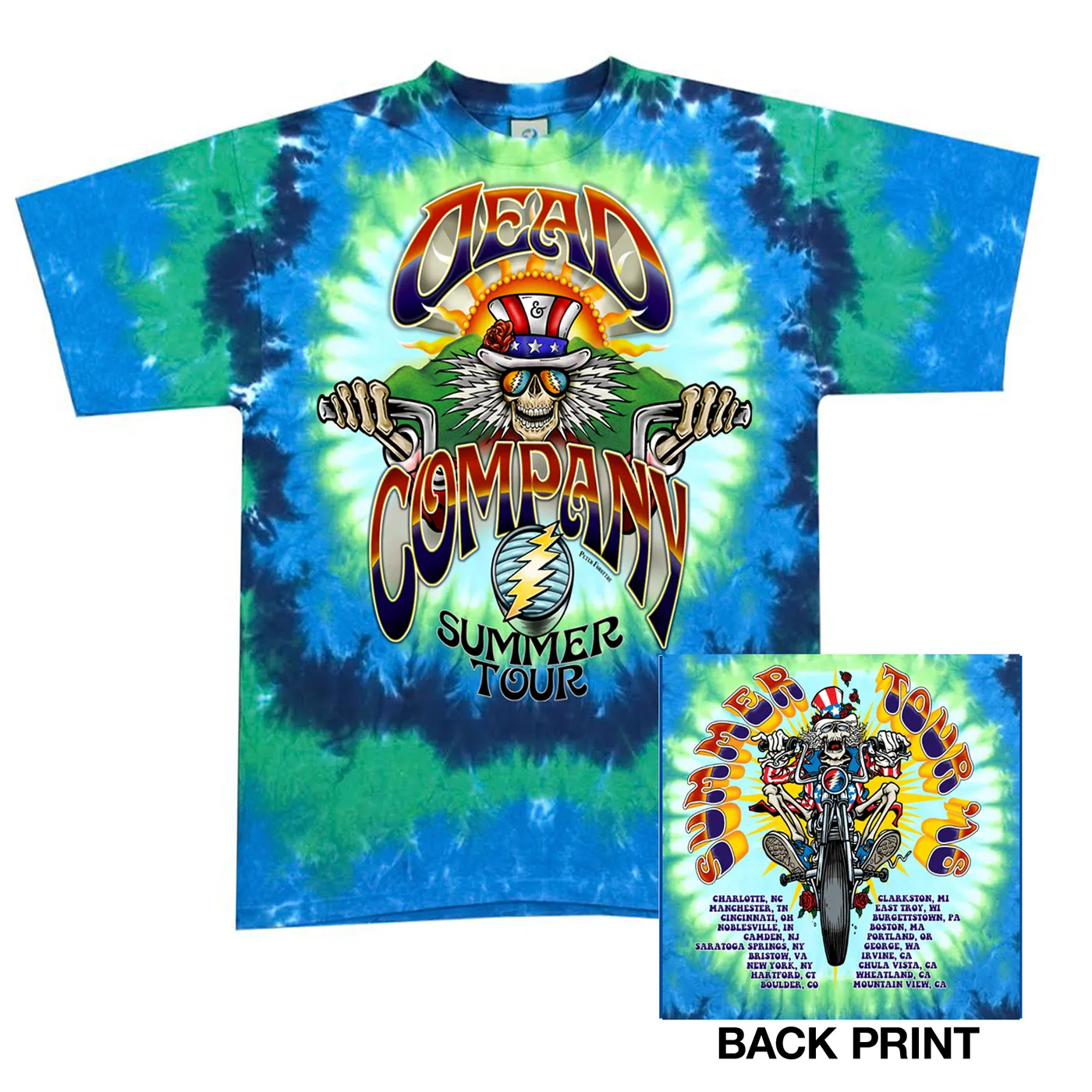 Dead & Company Tie-Dye Motorcycle Tee