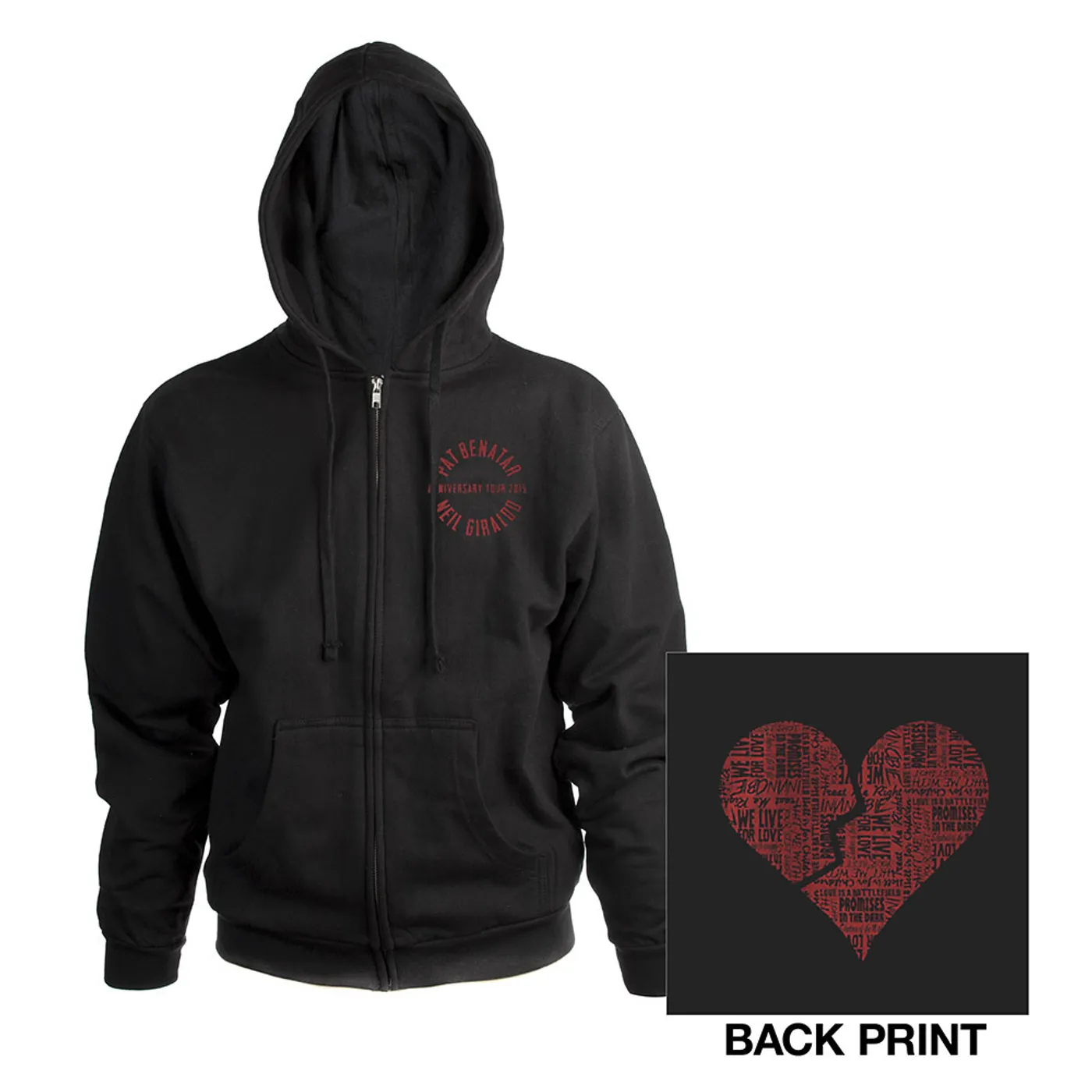 Pat Benatar & Neil Giraldo Pat Benatar/Neil Giraldo Brokenheart Zip Hoody