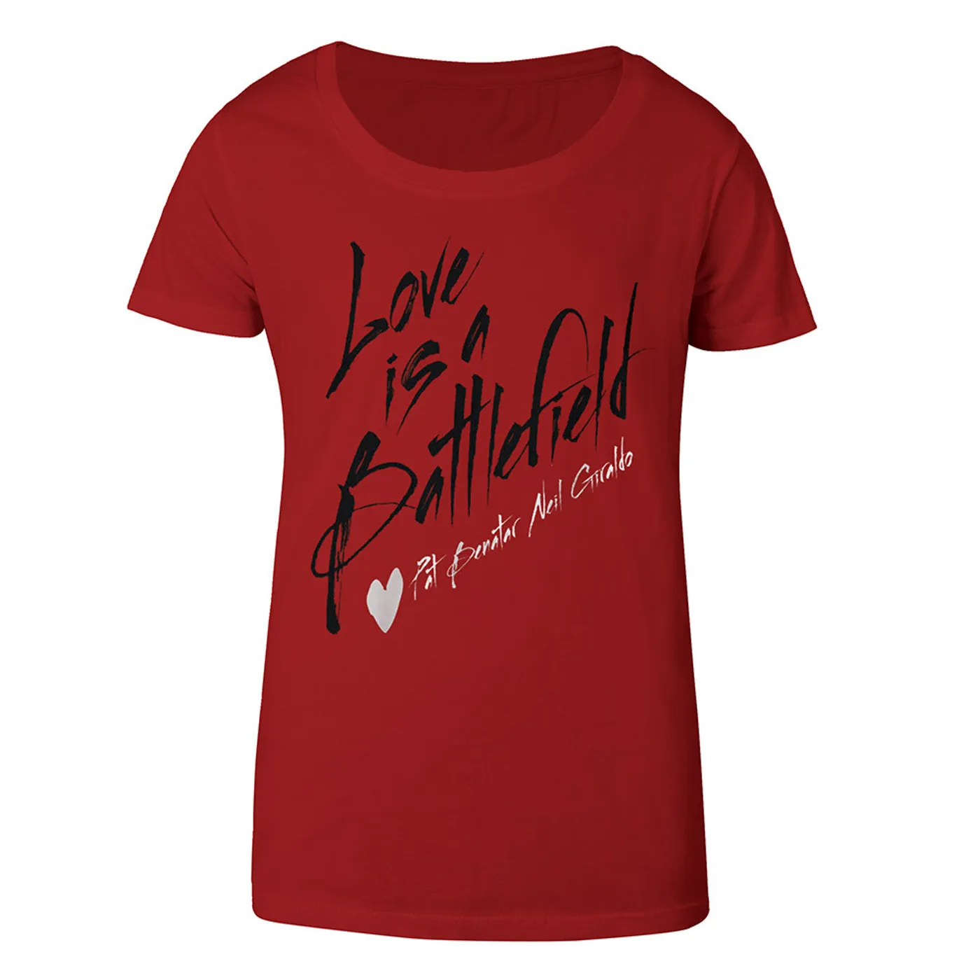 Pat Benatar & Neil Giraldo Battlefield Ladies Scoopneck tee