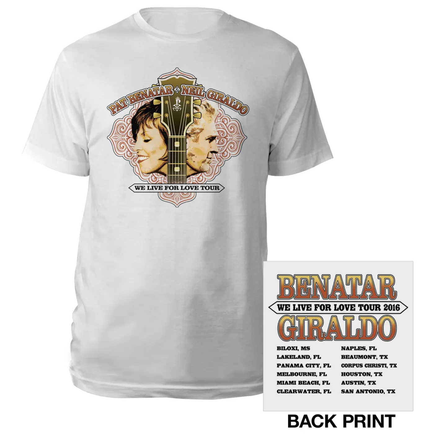 Pat Benatar & Neil Giraldo We Live For Love Tour Tee
