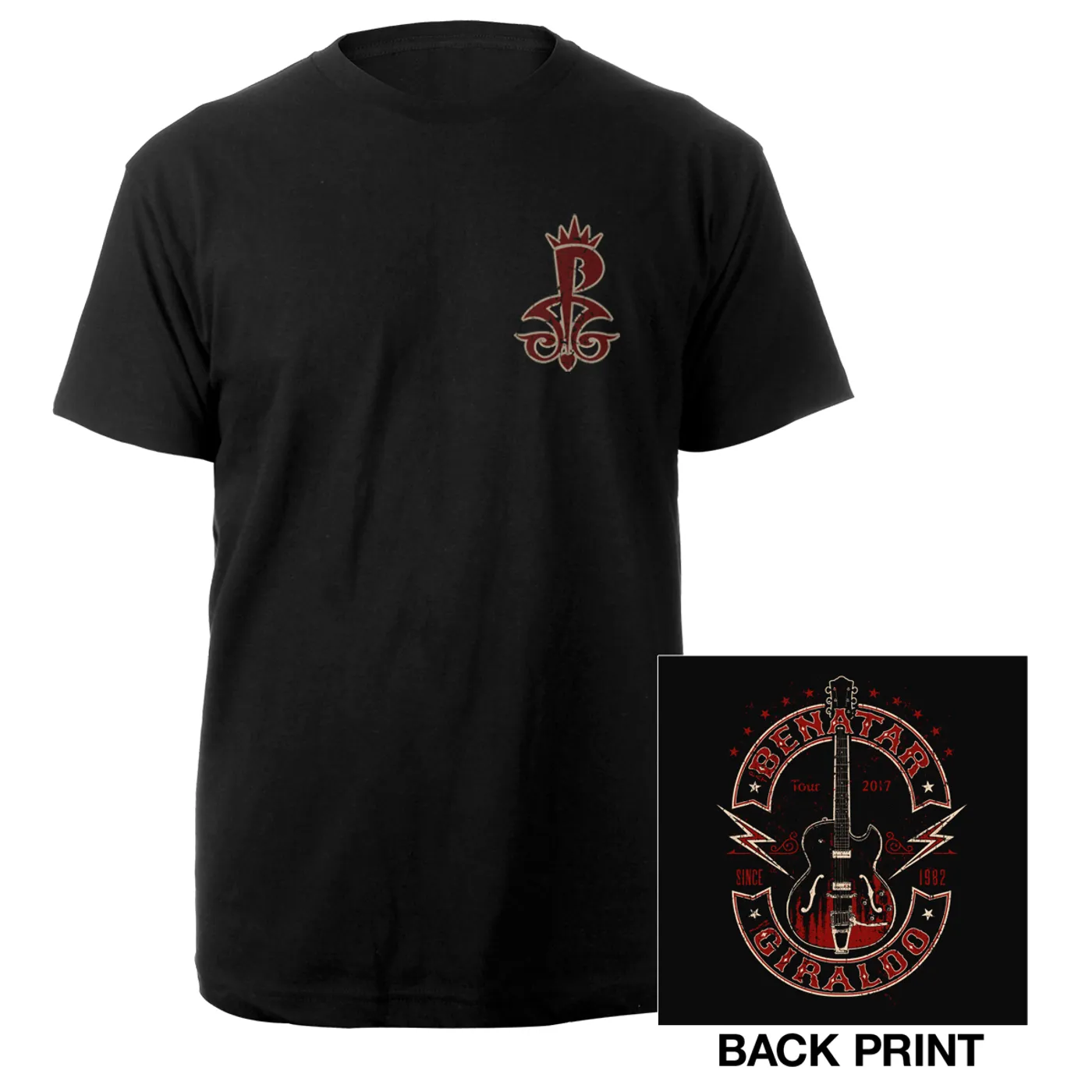 Pat Benatar & Neil Giraldo Benatar/Giraldo guitar Tee