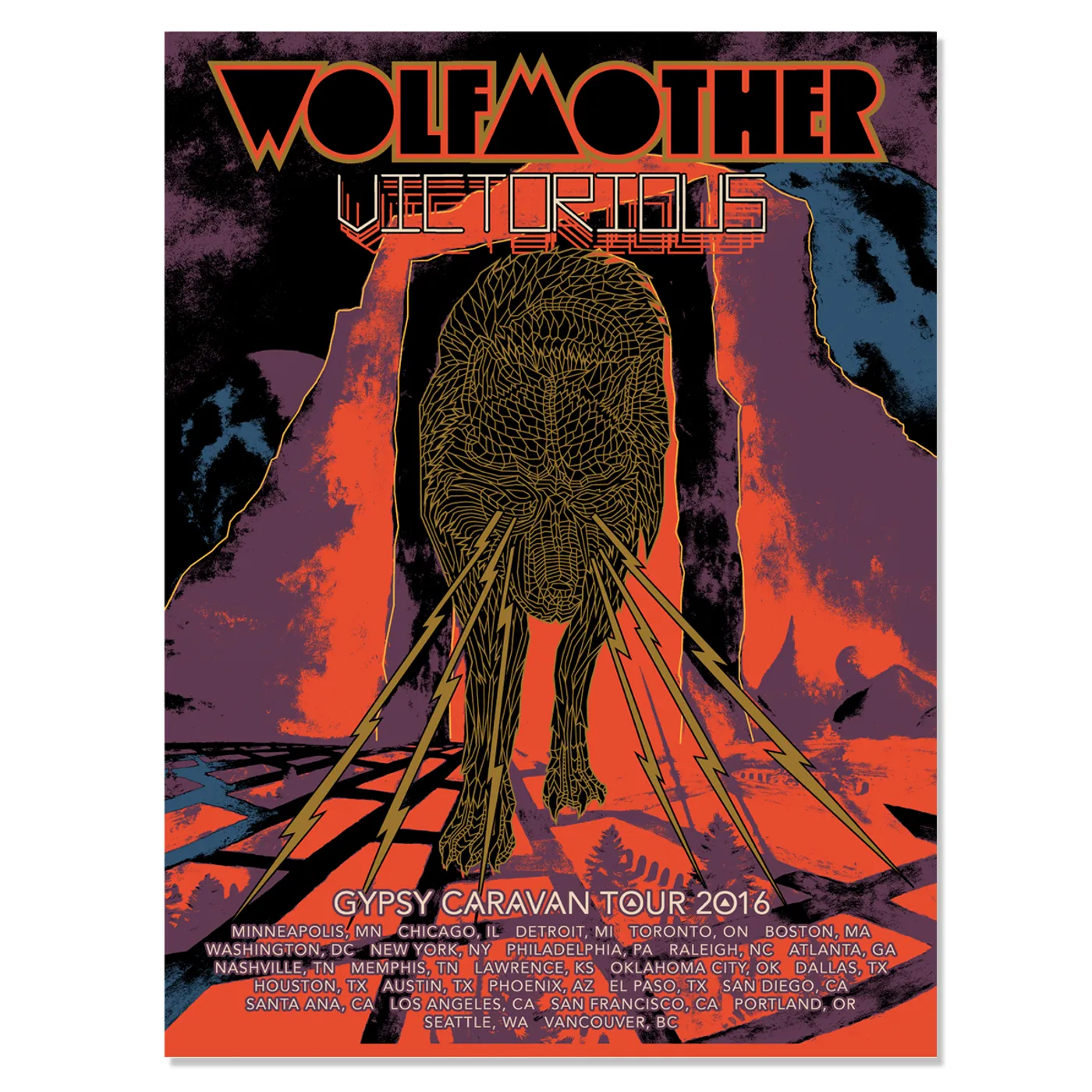Wolfmother 2016 US Tour Poster