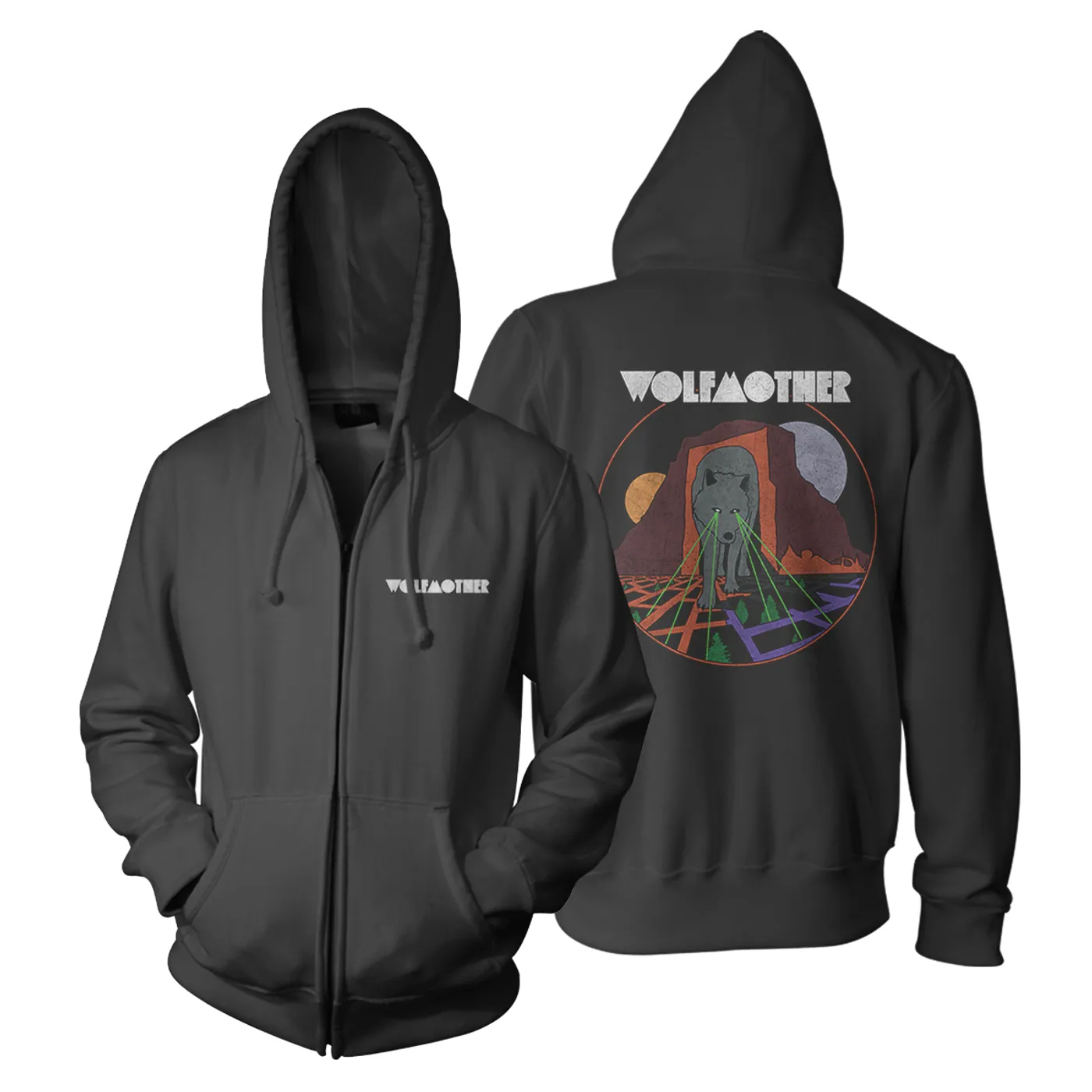 Wolfmother Graphite Zip Hoody