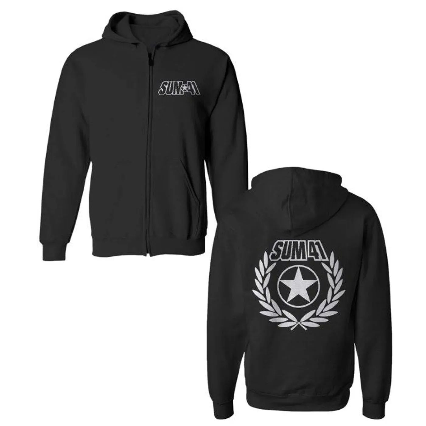 Sum 41 Logo Zip Black Hoody