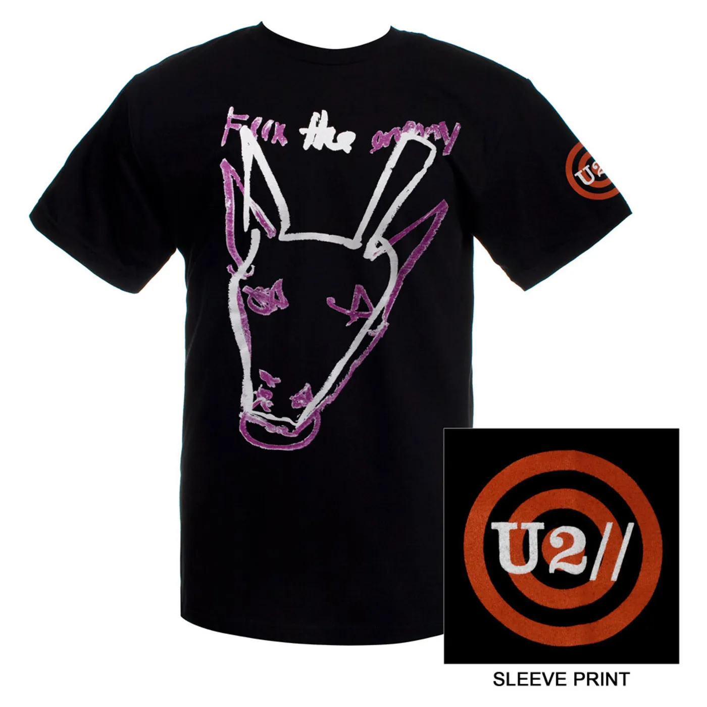 U2com  Black Fear The Enemy T-shirt