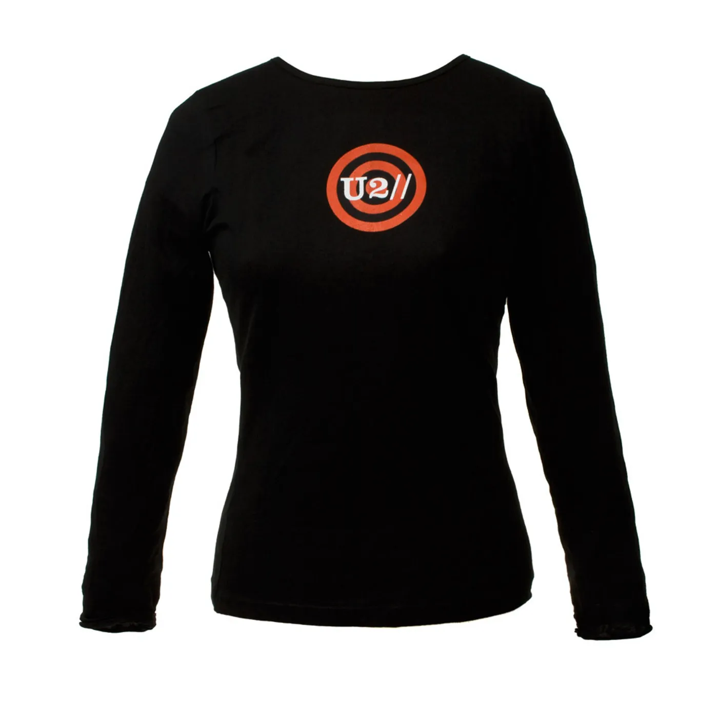 U2 Ladies Black Target Logo L/S Babydoll Shirt