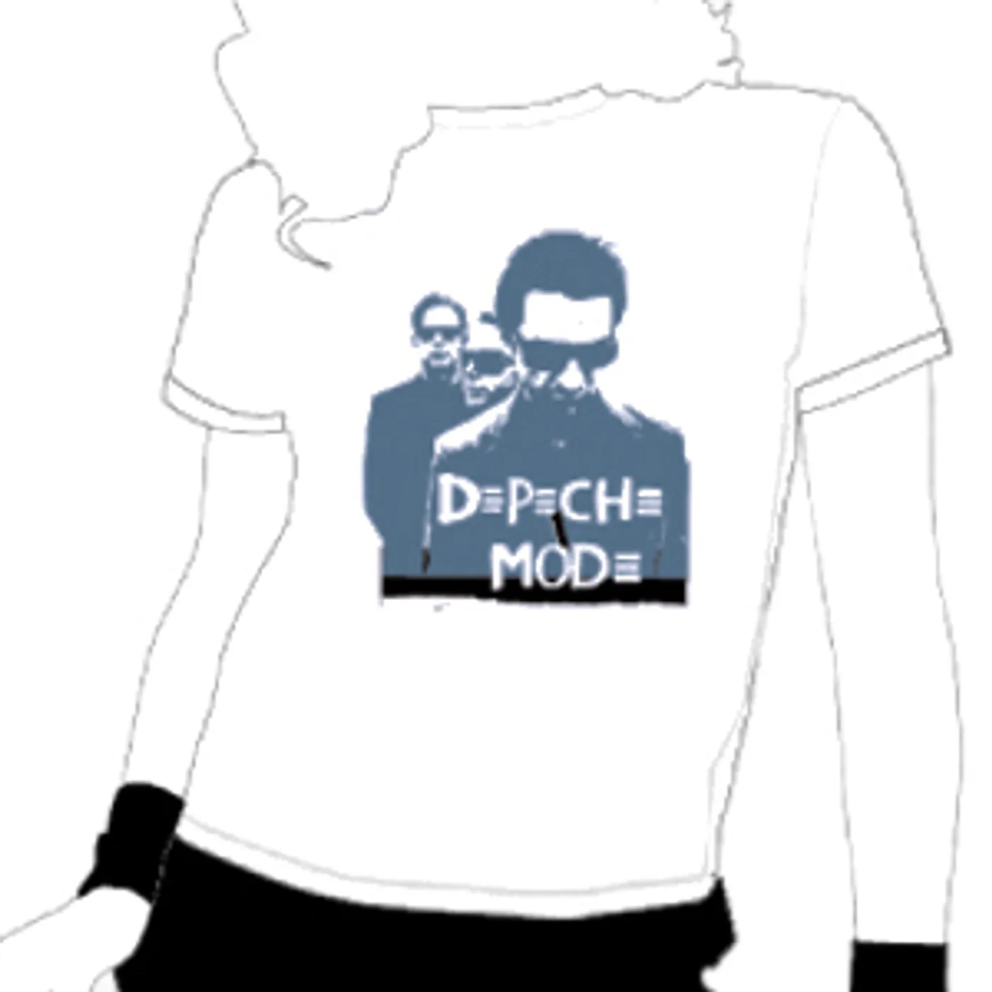Depeche Mode - Flocked Band Image T-Shirt