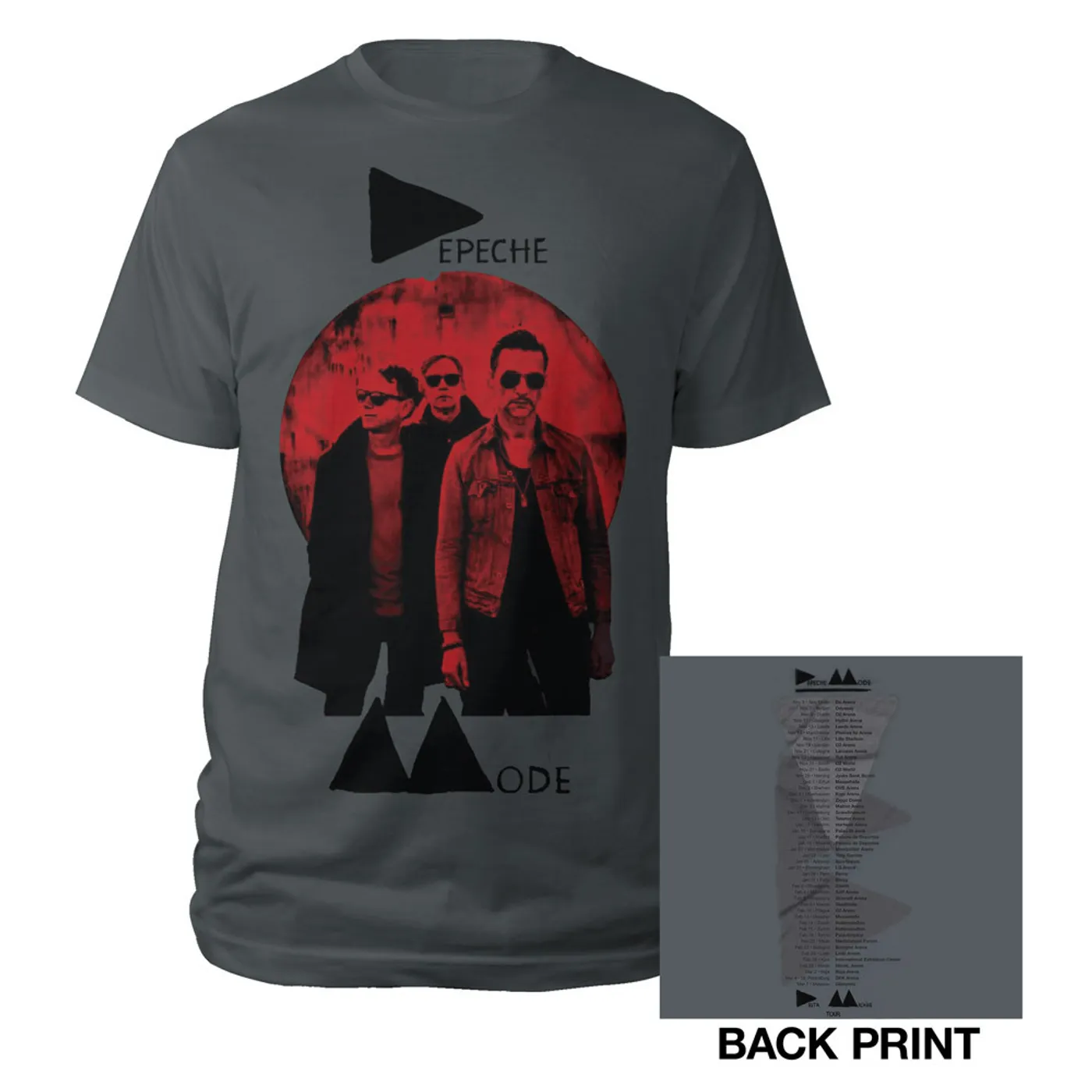 Depeche Mode Charcoal With Red Photo T-Shirt