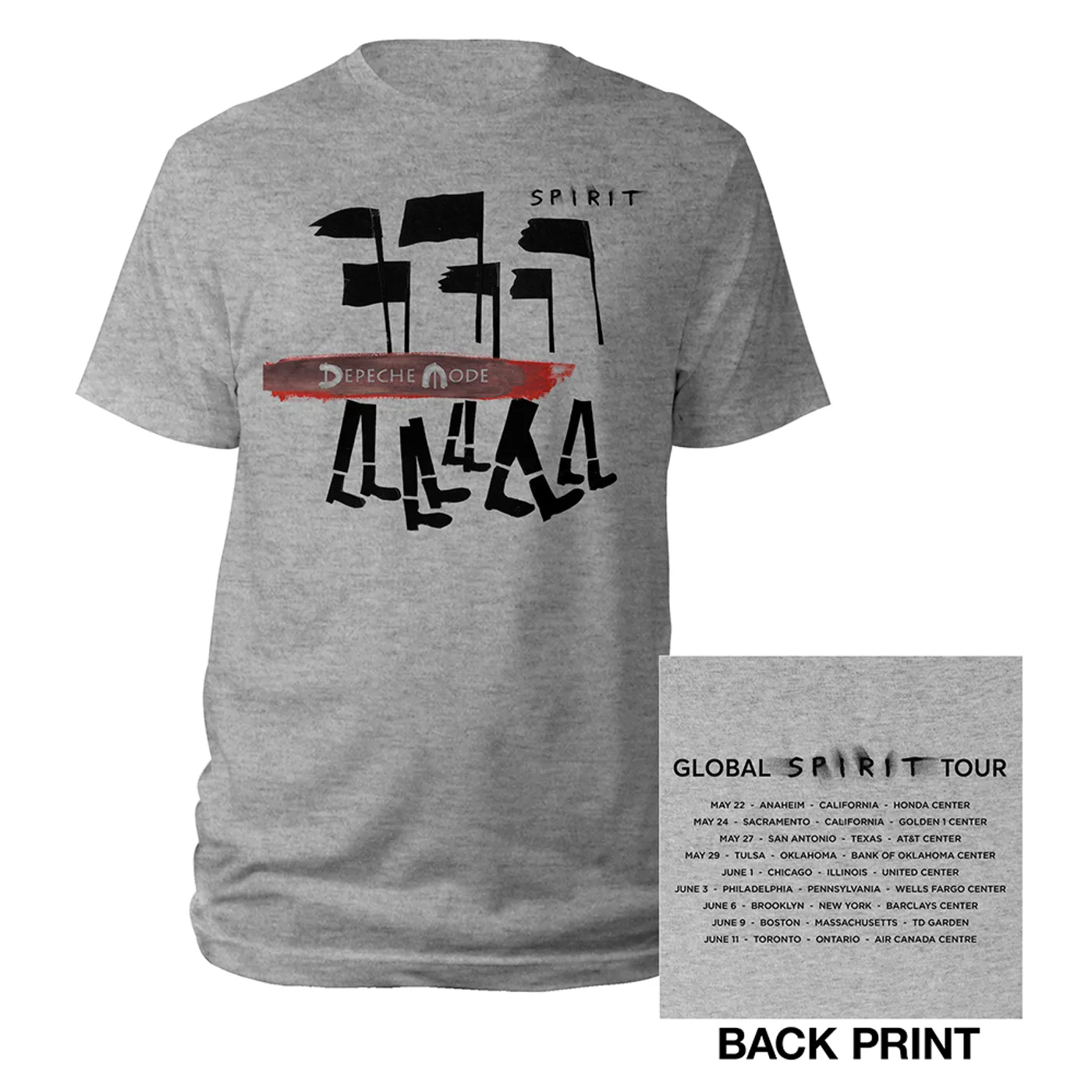 Depeche Mode Album/US Dates Grey T-shirt
