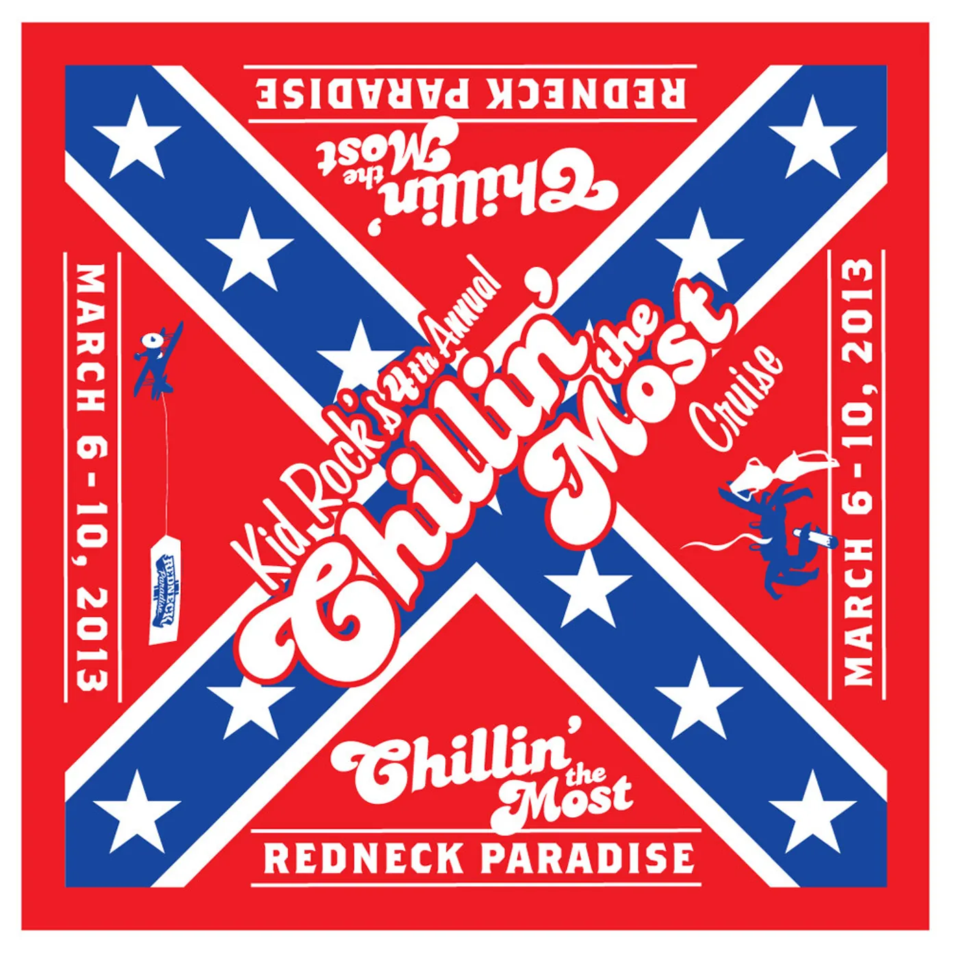 Kid Rock Rebel Flag Bandana