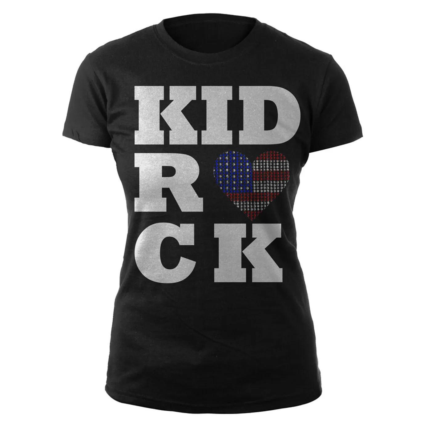 Kid Rock Rhinestone Heart Ladies Tee