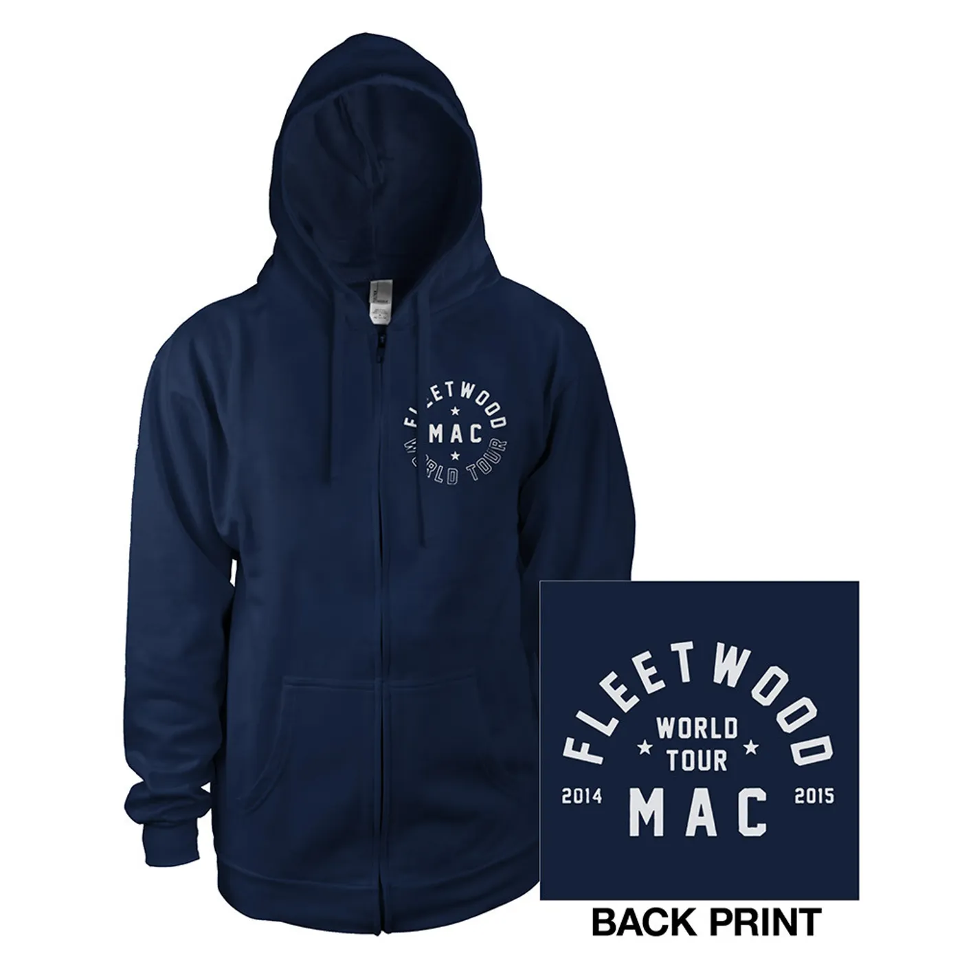 Fleetwood Mac 2015 Tour Logo Navy Hoody