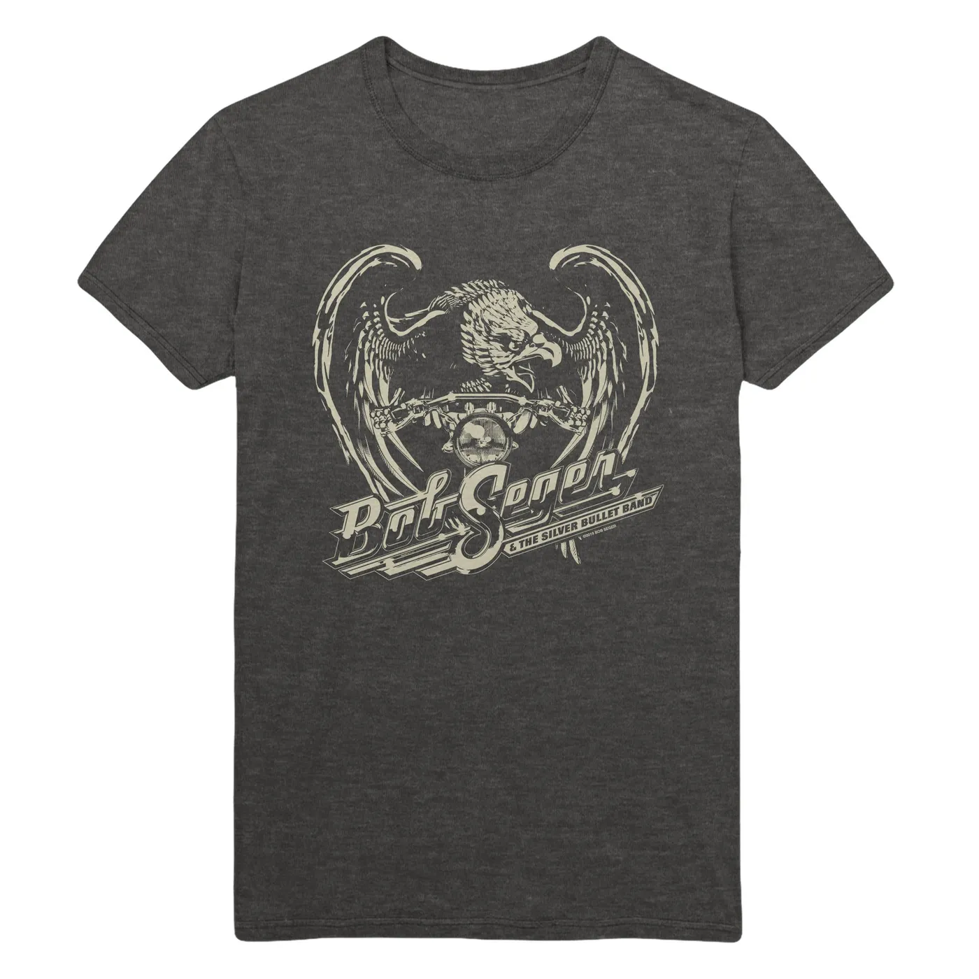 Bob Seger & The Silver Bullet Band Motorcycle Eagle Charcoal Heather Tee