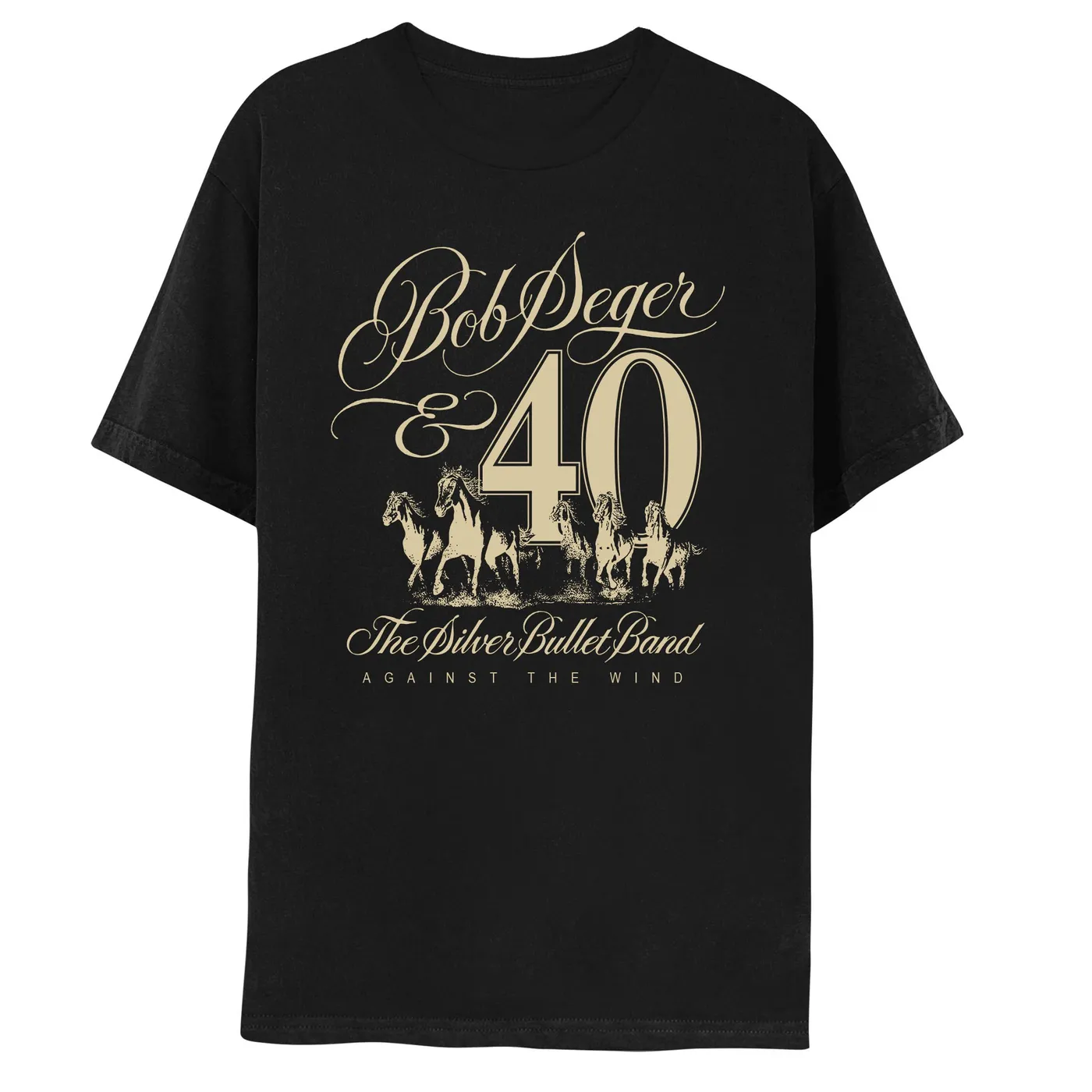 Bob Seger & The Silver Bullet Band Against The Wind 40th Anniversary Short Sleeve Tee