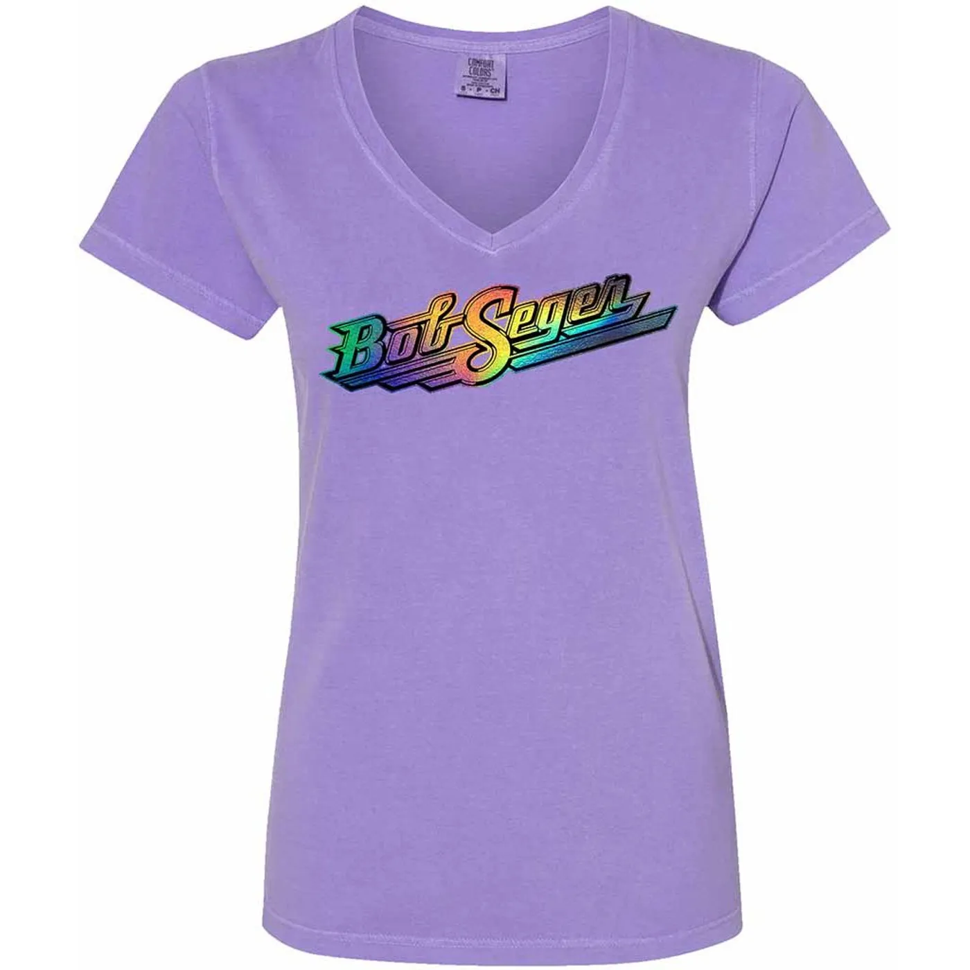 Bob Seger & The Silver Bullet Band Ladies Classic Logo Violet Tee