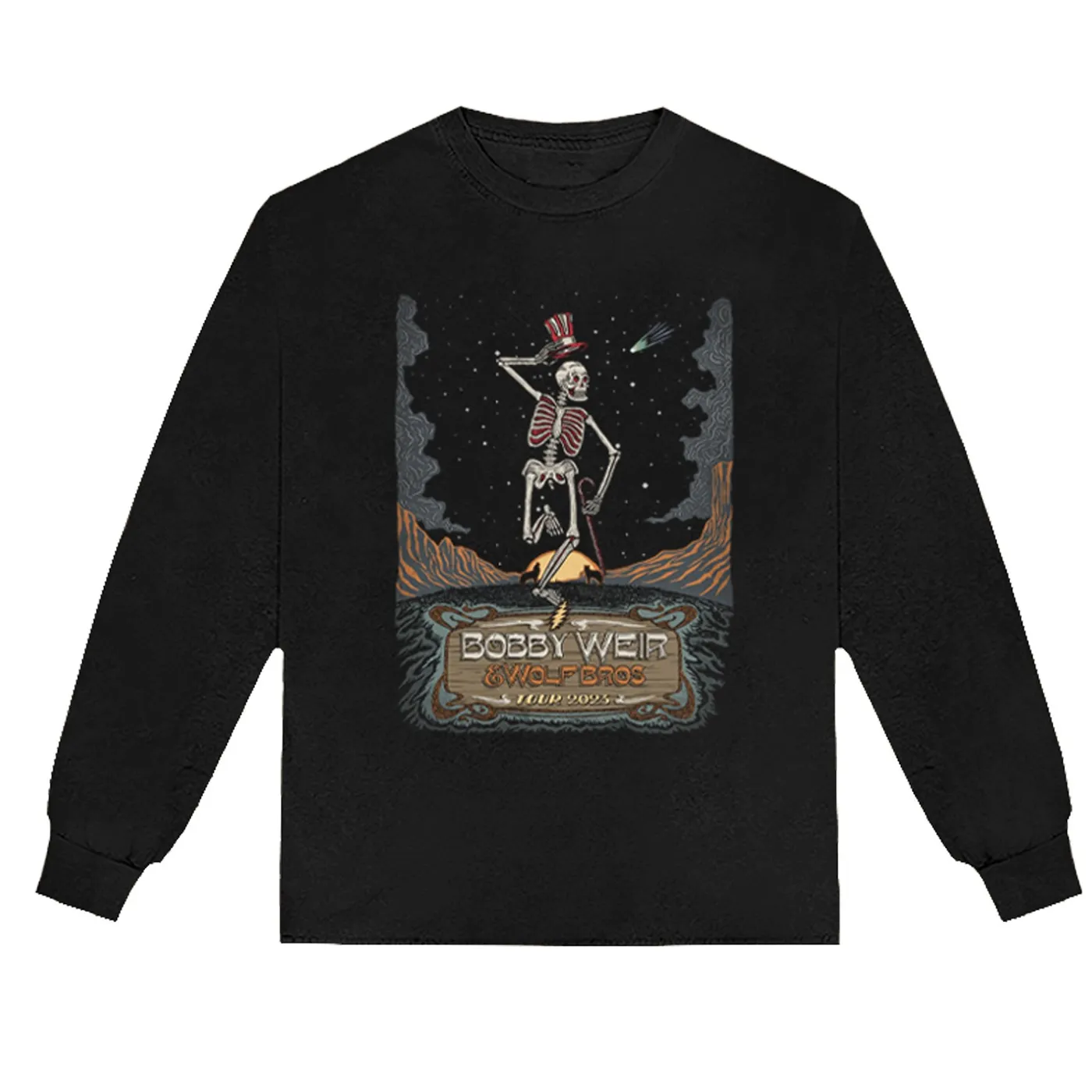 Bob Weir Bobby Weir & Wolf Bros 2023 Long Sleeve Event Tee